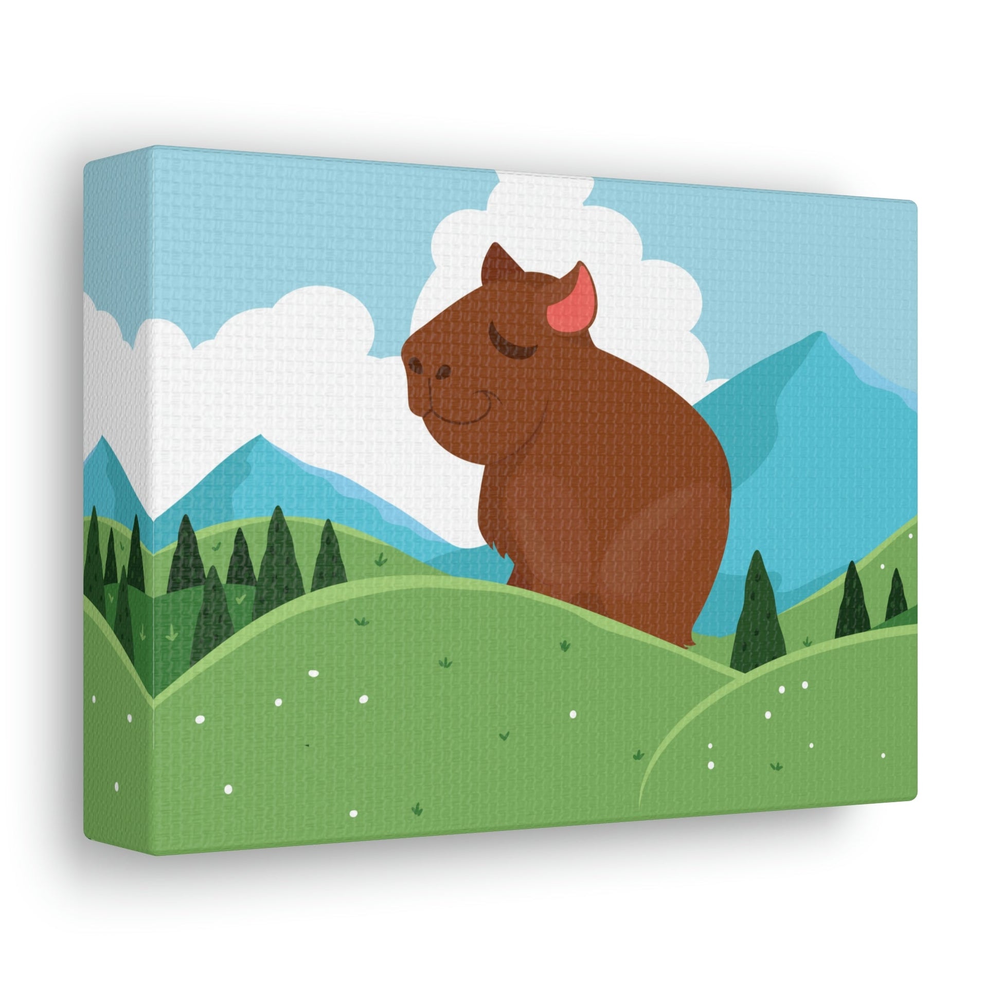 Mountain Wild Capybara Cute Funny Anime Aesthetic Classic Art Canvas Gallery Wraps Ichaku [Perfect Gifts Selection]