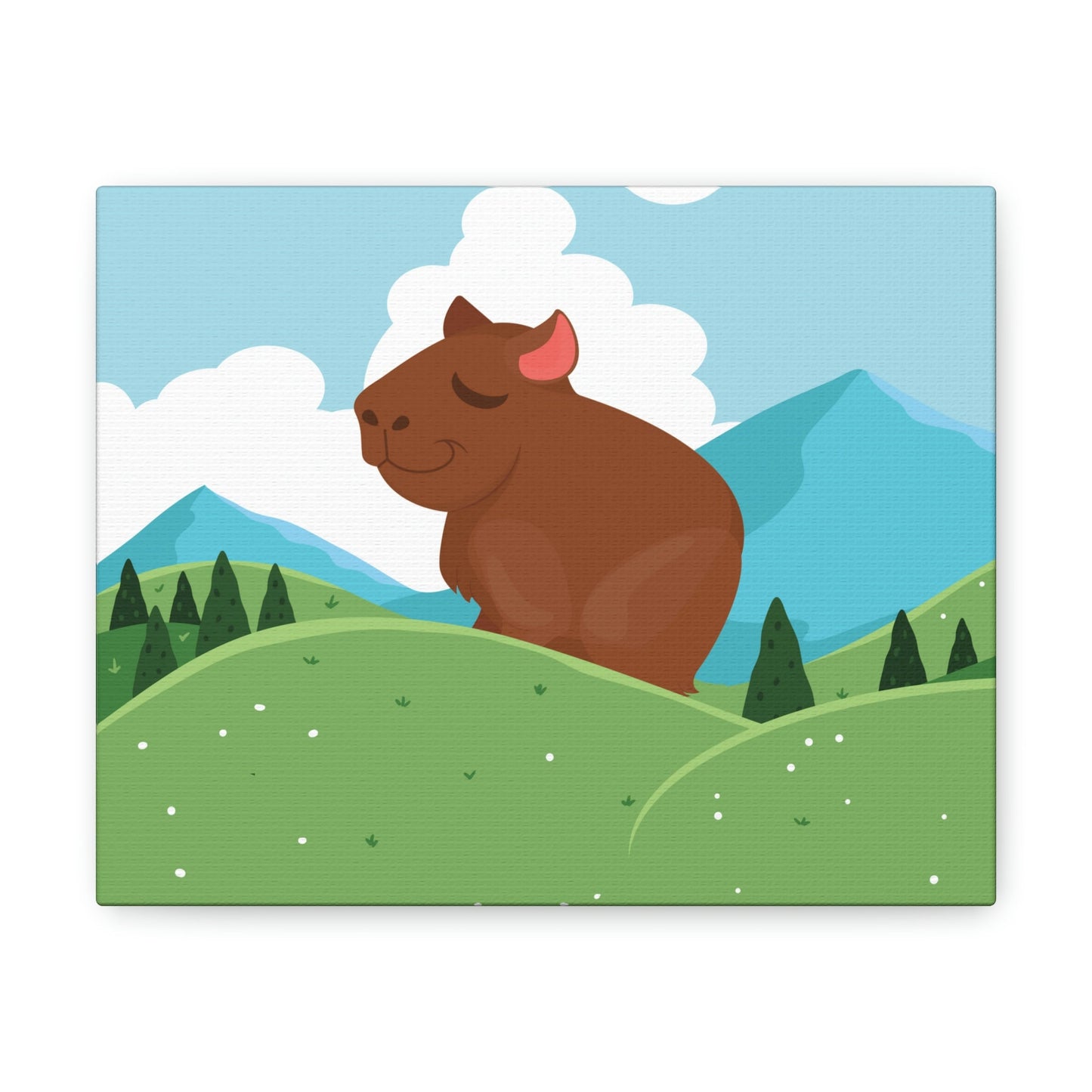 Mountain Wild Capybara Cute Funny Anime Aesthetic Classic Art Canvas Gallery Wraps Ichaku [Perfect Gifts Selection]