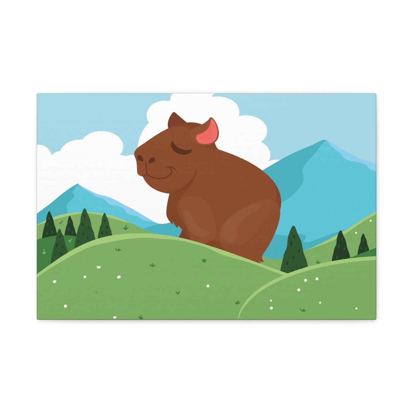 Mountain Wild Capybara Cute Funny Anime Aesthetic Classic Art Canvas Gallery Wraps Ichaku [Perfect Gifts Selection]