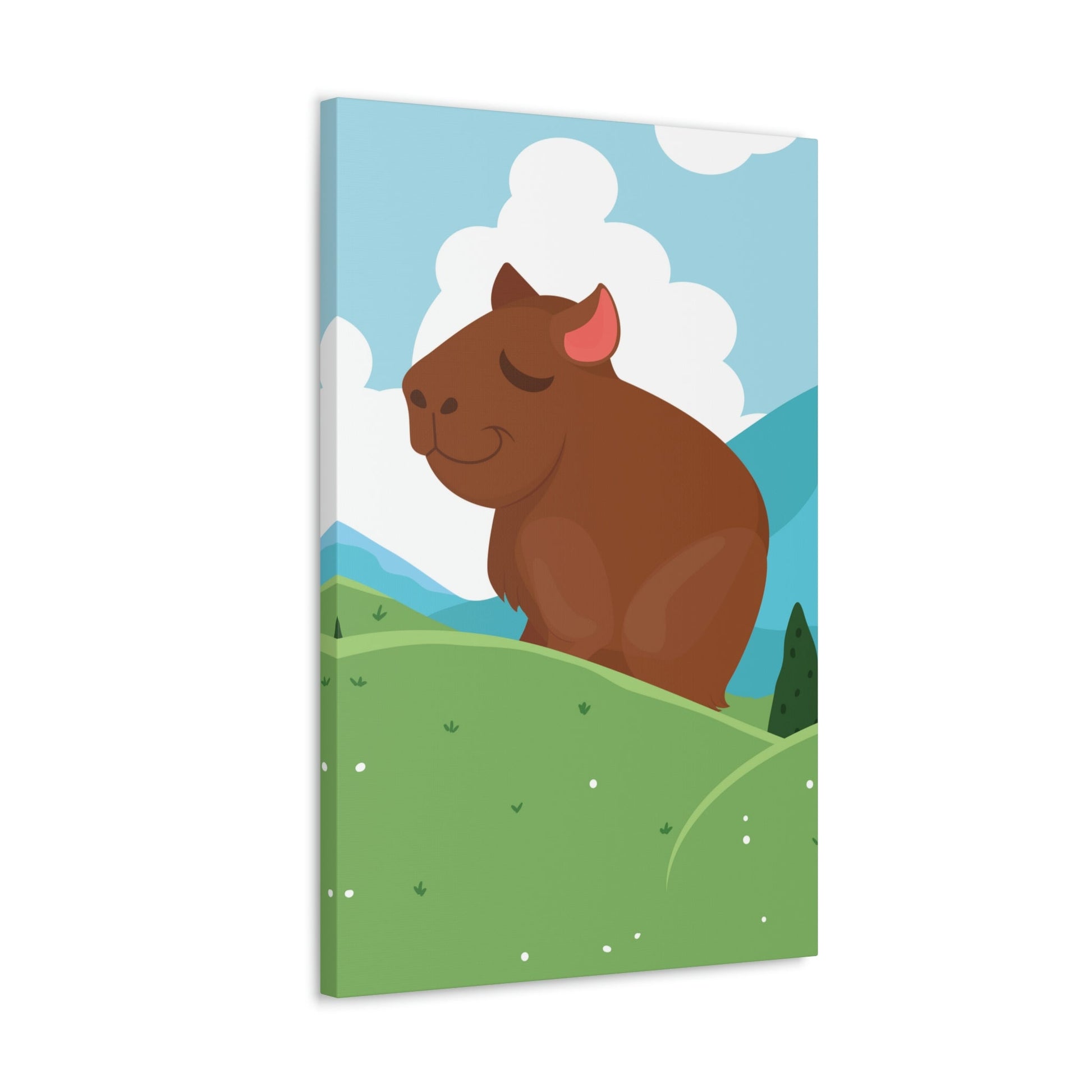 Mountain Wild Capybara Cute Funny Anime Aesthetic Classic Art Canvas Gallery Wraps Ichaku [Perfect Gifts Selection]