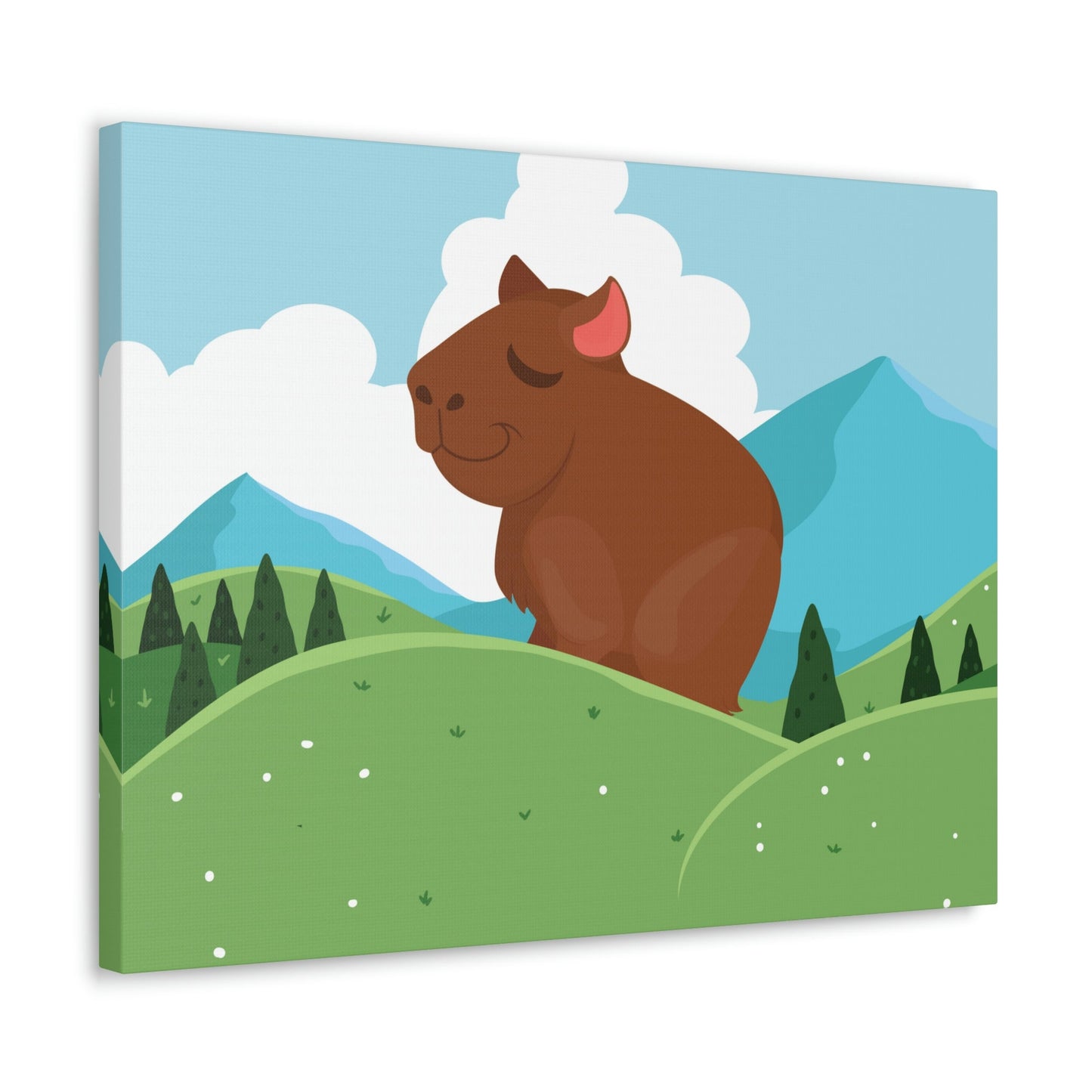 Mountain Wild Capybara Cute Funny Anime Aesthetic Classic Art Canvas Gallery Wraps Ichaku [Perfect Gifts Selection]