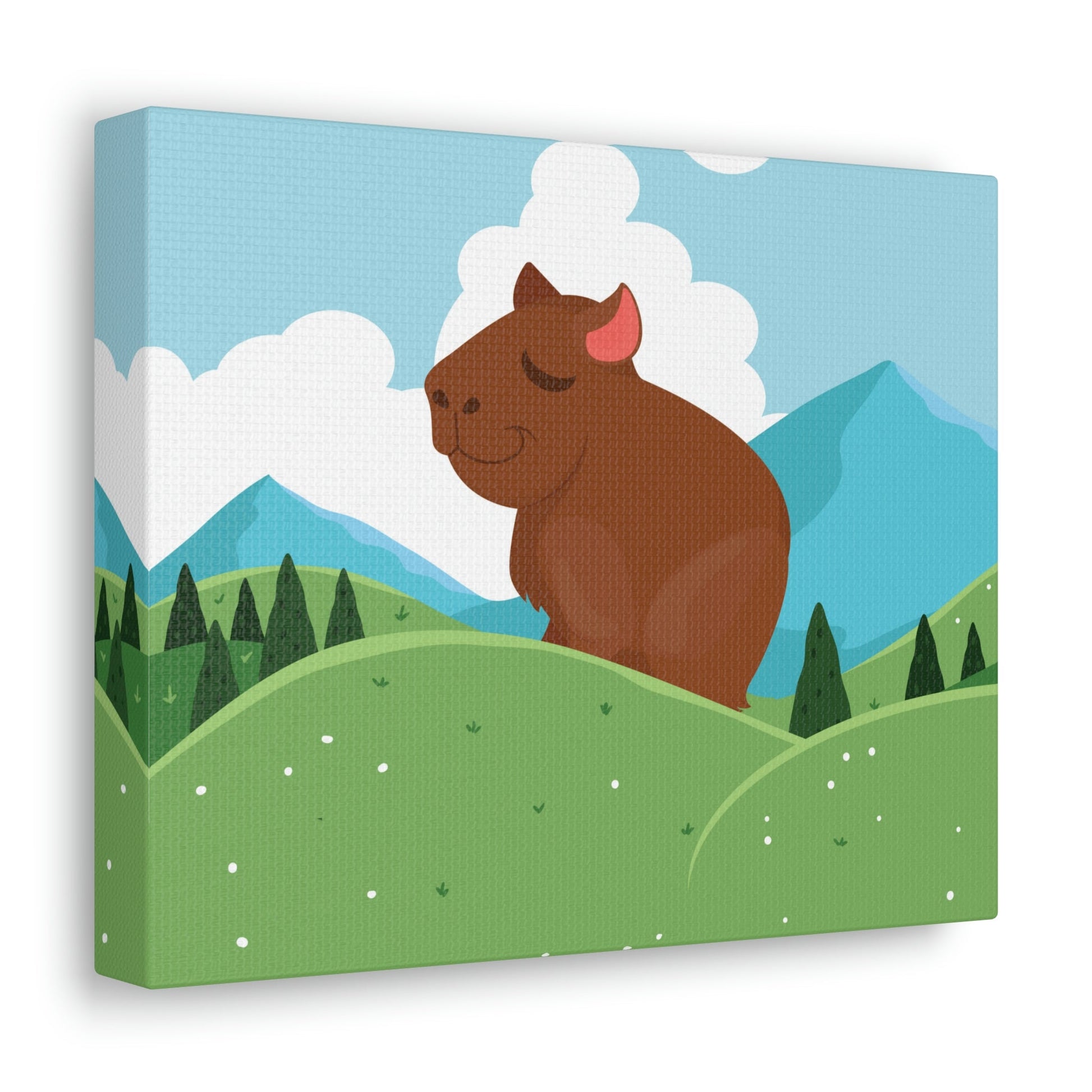 Mountain Wild Capybara Cute Funny Anime Aesthetic Classic Art Canvas Gallery Wraps Ichaku [Perfect Gifts Selection]