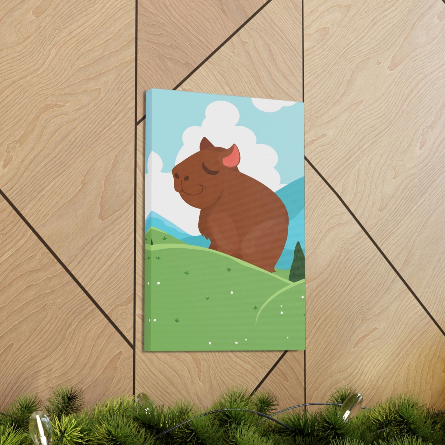 Mountain Wild Capybara Cute Funny Anime Aesthetic Classic Art Canvas Gallery Wraps Ichaku [Perfect Gifts Selection]