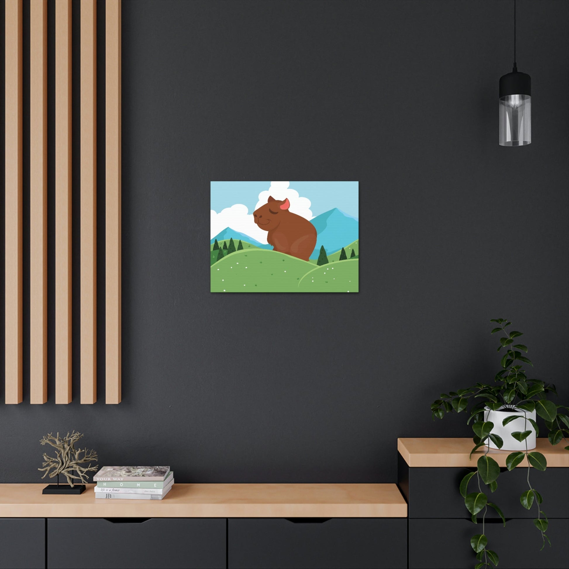 Mountain Wild Capybara Cute Funny Anime Aesthetic Classic Art Canvas Gallery Wraps Ichaku [Perfect Gifts Selection]