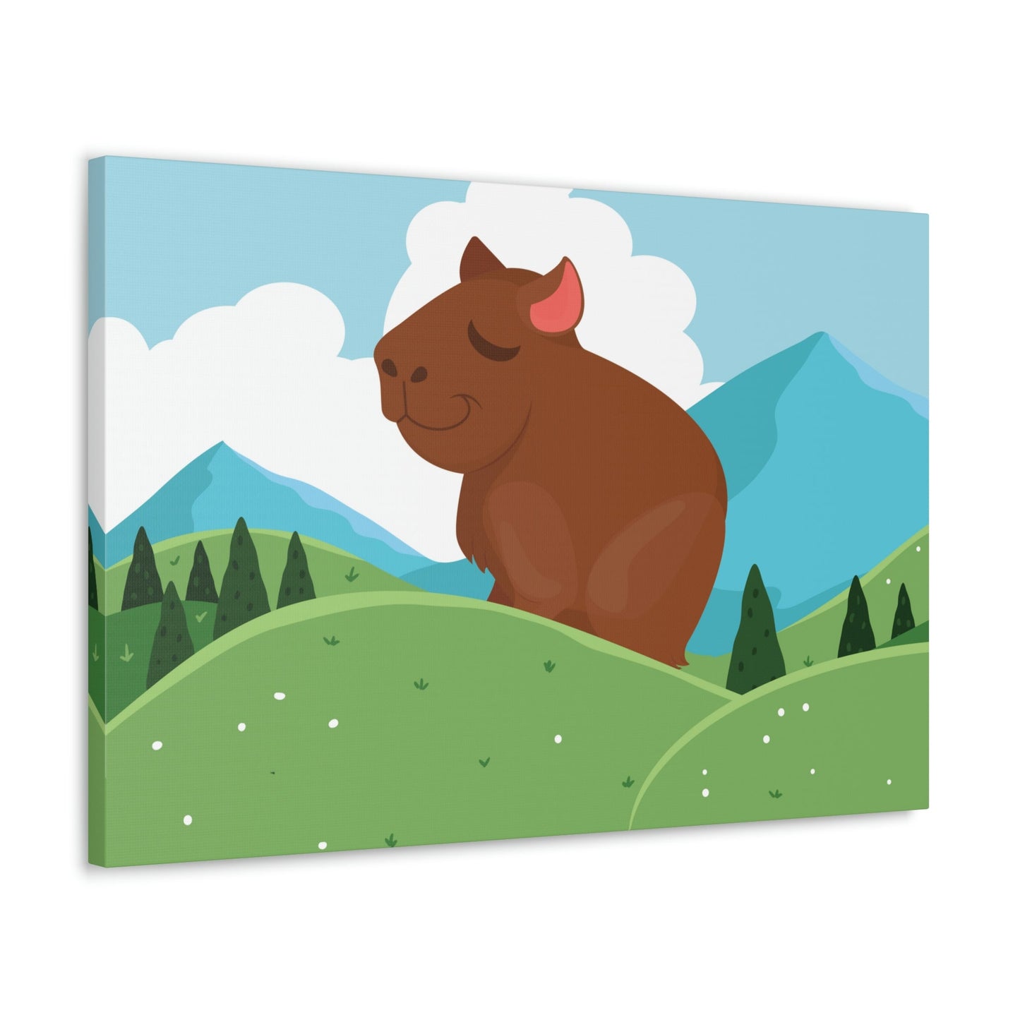 Mountain Wild Capybara Cute Funny Anime Aesthetic Classic Art Canvas Gallery Wraps Ichaku [Perfect Gifts Selection]