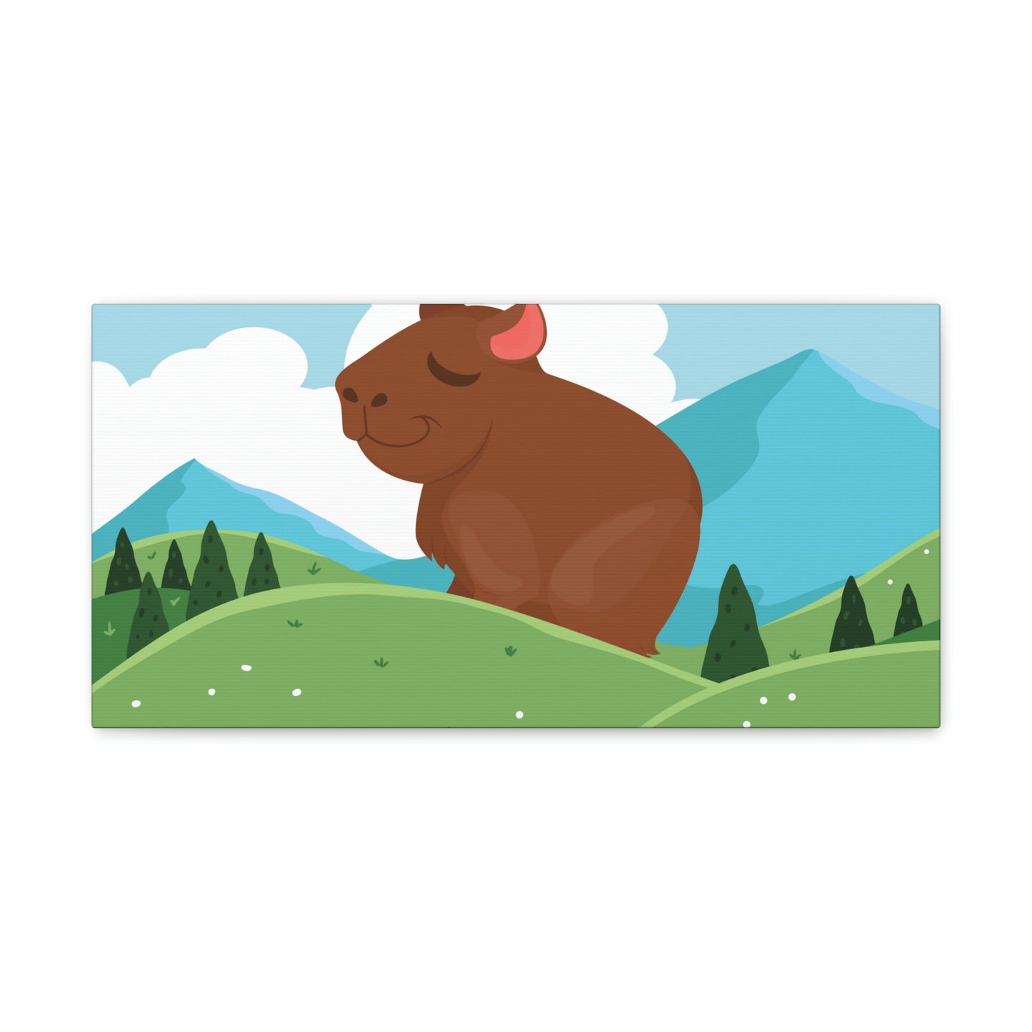 Mountain Wild Capybara Cute Funny Anime Aesthetic Classic Art Canvas Gallery Wraps Ichaku [Perfect Gifts Selection]