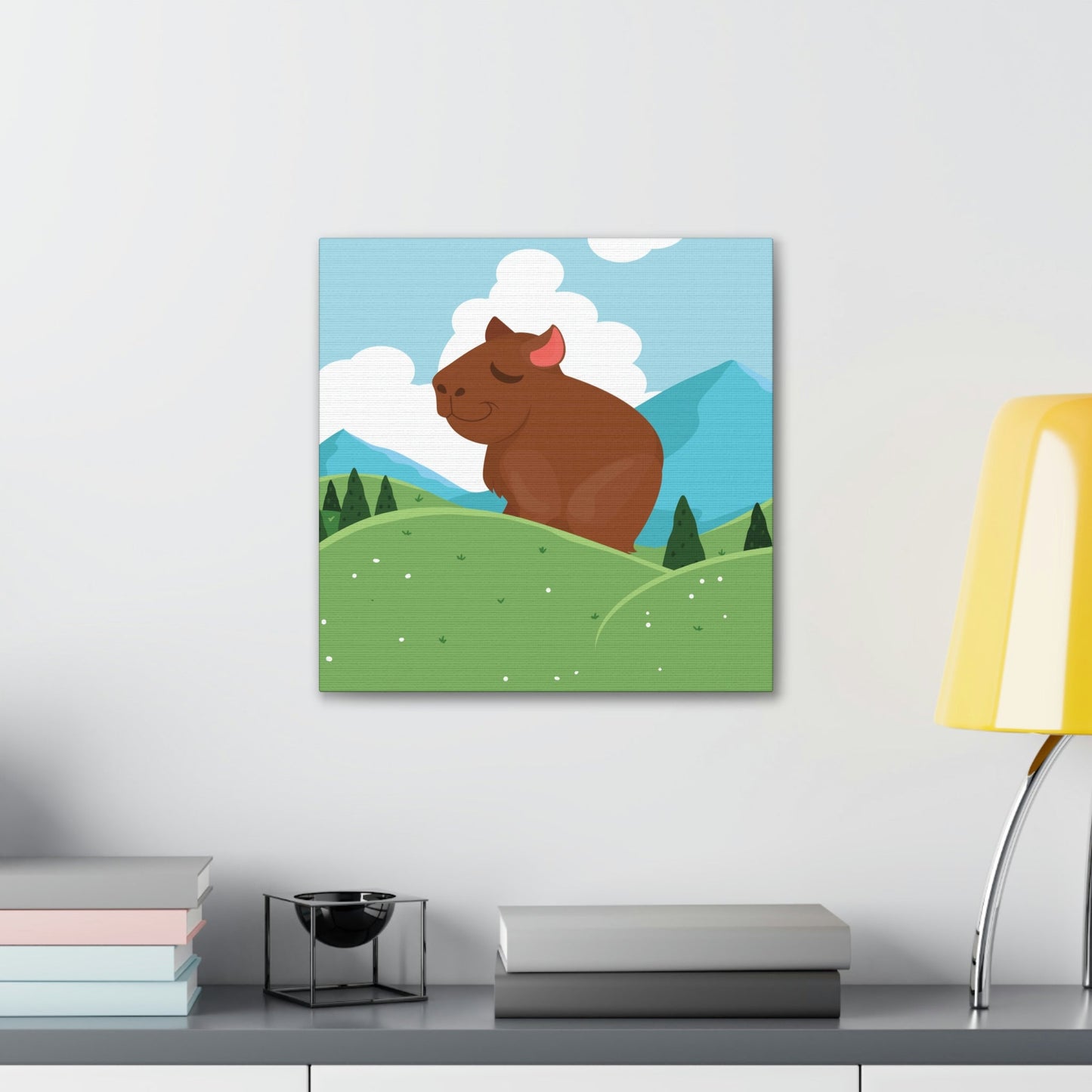 Mountain Wild Capybara Cute Funny Anime Aesthetic Classic Art Canvas Gallery Wraps Ichaku [Perfect Gifts Selection]