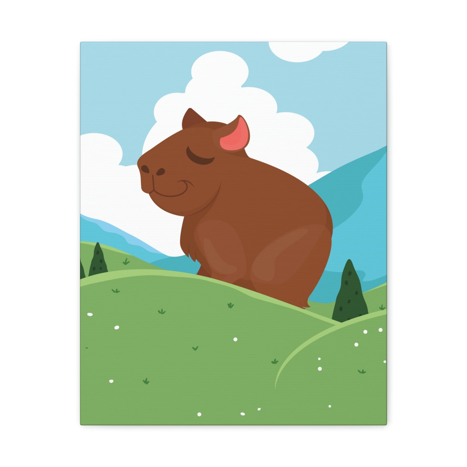 Mountain Wild Capybara Cute Funny Anime Aesthetic Classic Art Canvas Gallery Wraps Ichaku [Perfect Gifts Selection]