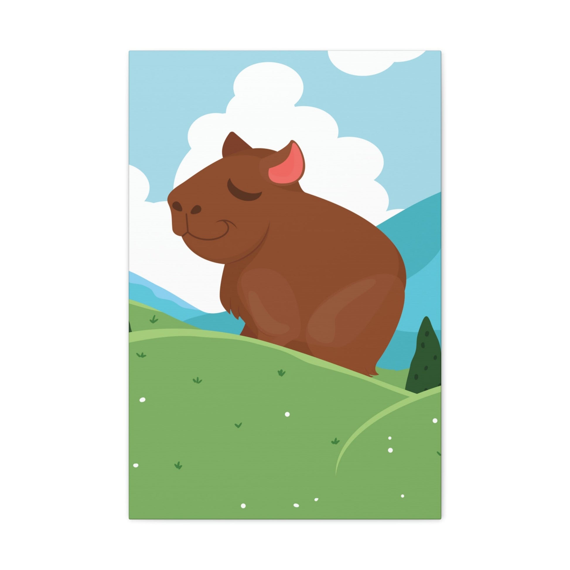 Mountain Wild Capybara Cute Funny Anime Aesthetic Classic Art Canvas Gallery Wraps Ichaku [Perfect Gifts Selection]