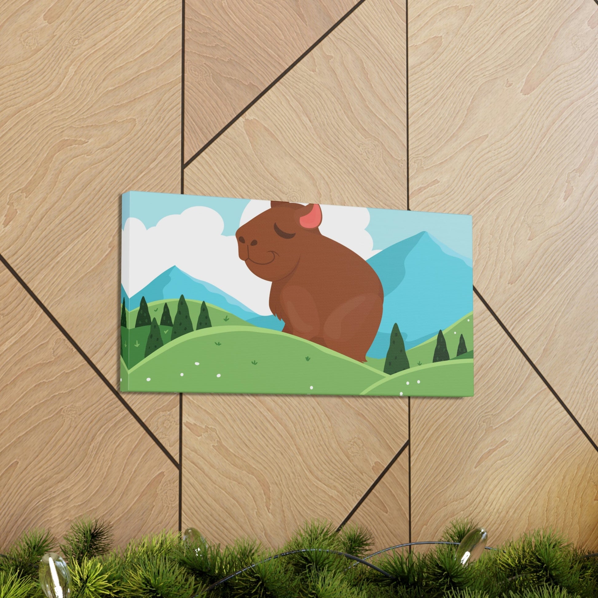 Mountain Wild Capybara Cute Funny Anime Aesthetic Classic Art Canvas Gallery Wraps Ichaku [Perfect Gifts Selection]