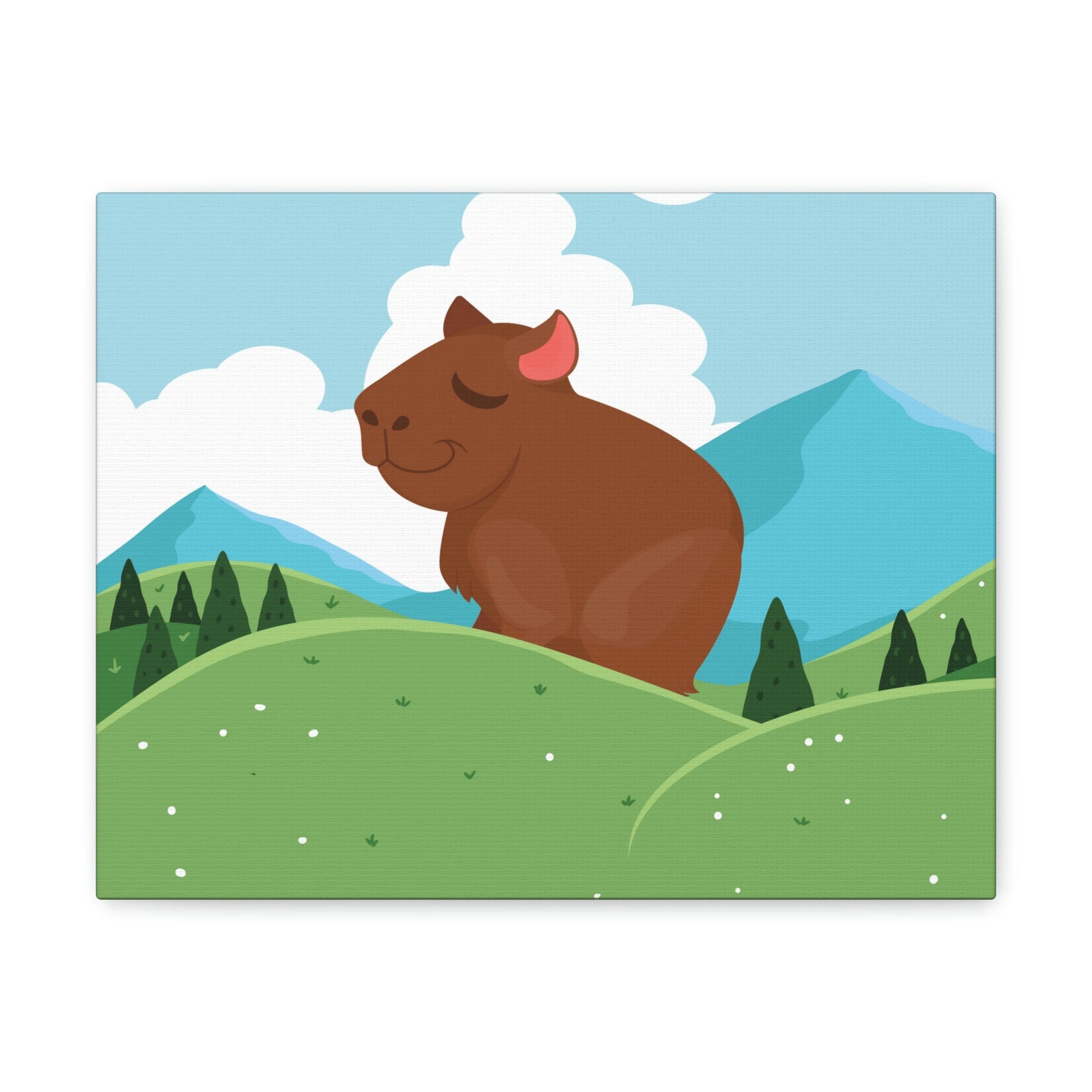 Mountain Wild Capybara Cute Funny Anime Aesthetic Classic Art Canvas Gallery Wraps Ichaku [Perfect Gifts Selection]