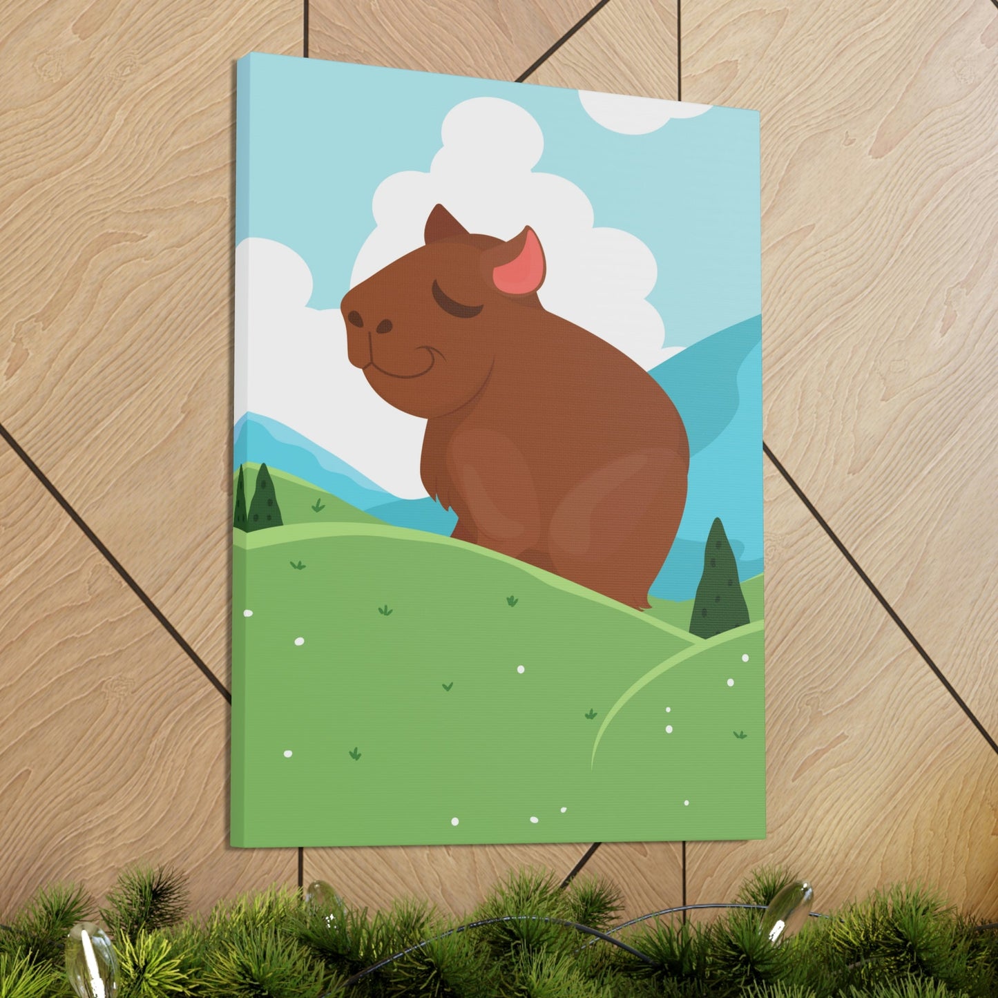 Mountain Wild Capybara Cute Funny Anime Aesthetic Classic Art Canvas Gallery Wraps Ichaku [Perfect Gifts Selection]