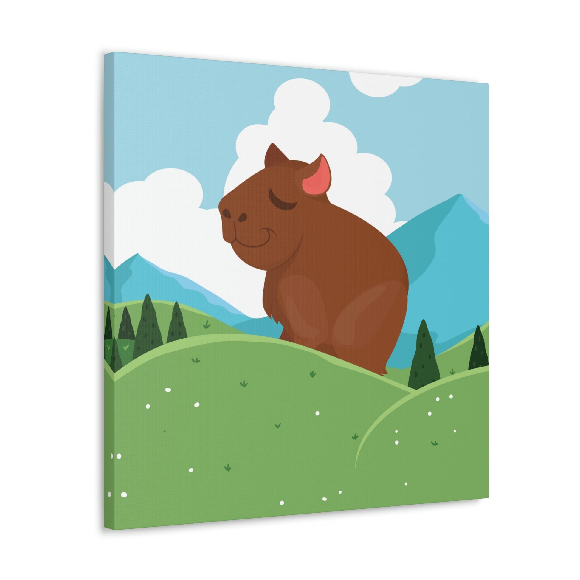 Mountain Wild Capybara Cute Funny Anime Aesthetic Classic Art Canvas Gallery Wraps Ichaku [Perfect Gifts Selection]