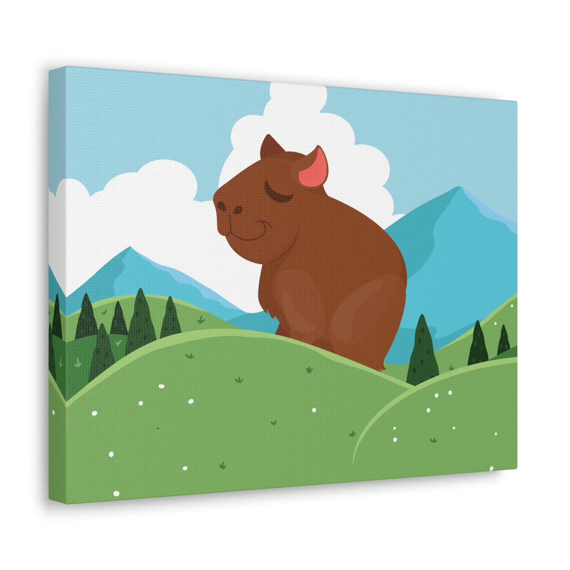 Mountain Wild Capybara Cute Funny Anime Aesthetic Classic Art Canvas Gallery Wraps Ichaku [Perfect Gifts Selection]