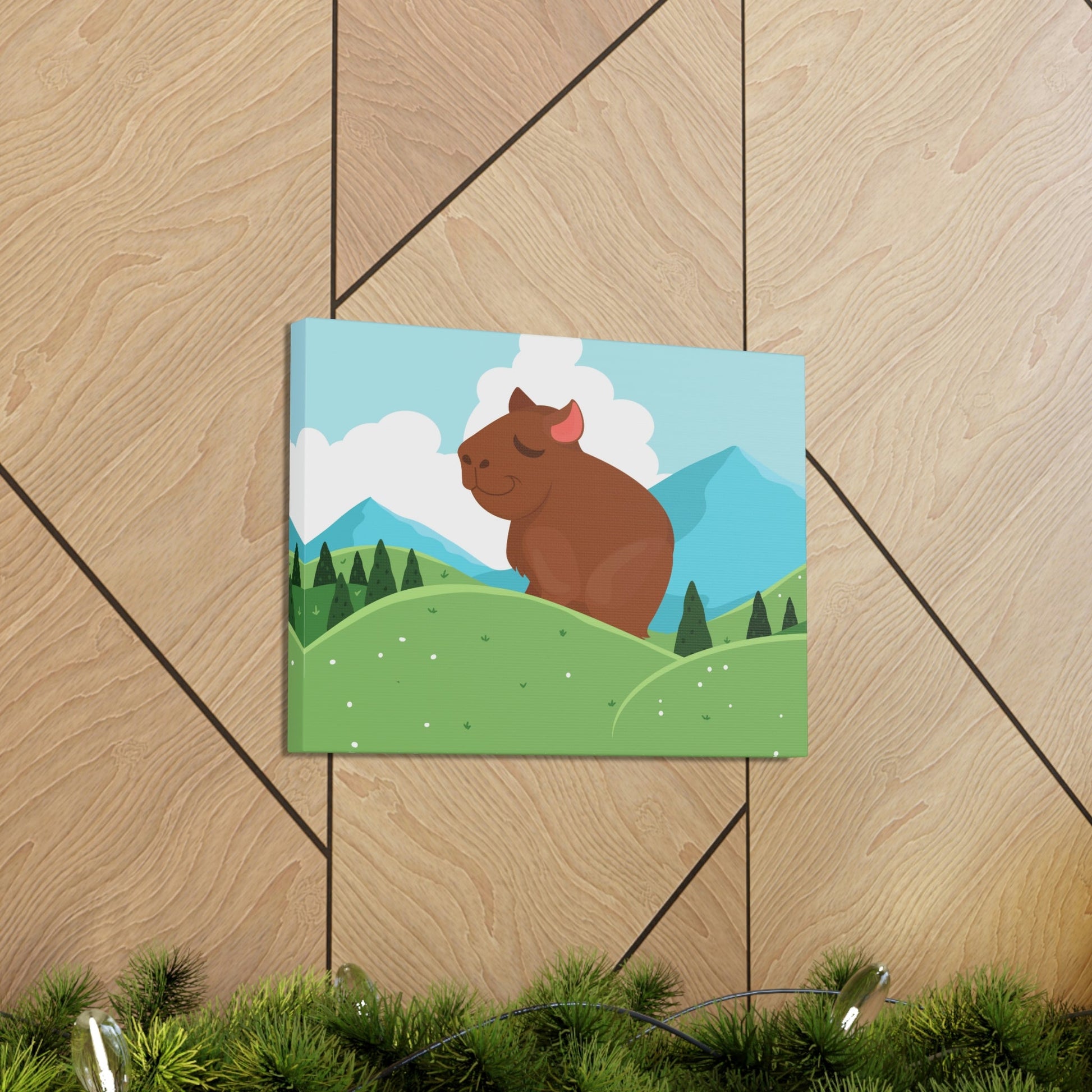 Mountain Wild Capybara Cute Funny Anime Aesthetic Classic Art Canvas Gallery Wraps Ichaku [Perfect Gifts Selection]