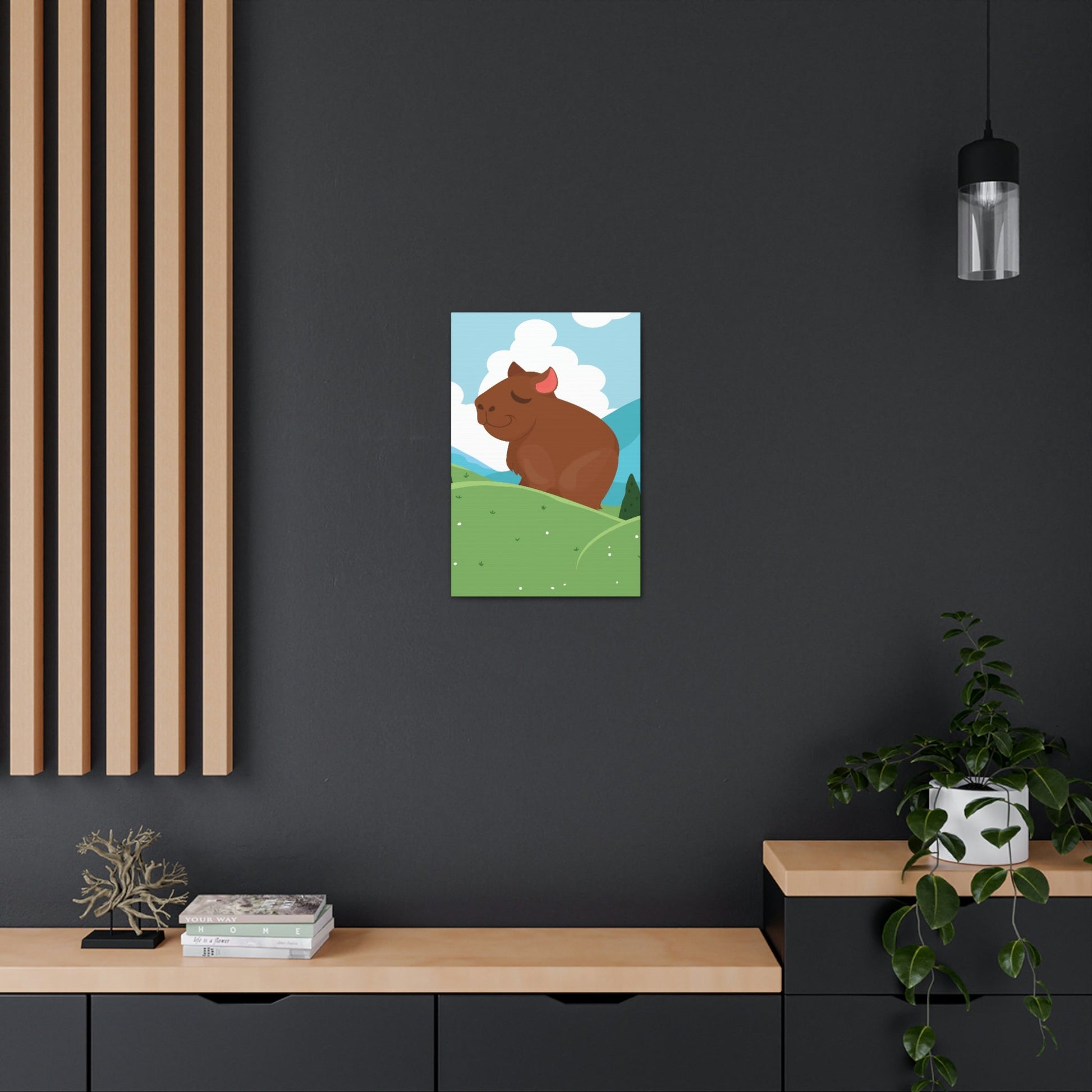 Mountain Wild Capybara Cute Funny Anime Aesthetic Classic Art Canvas Gallery Wraps Ichaku [Perfect Gifts Selection]