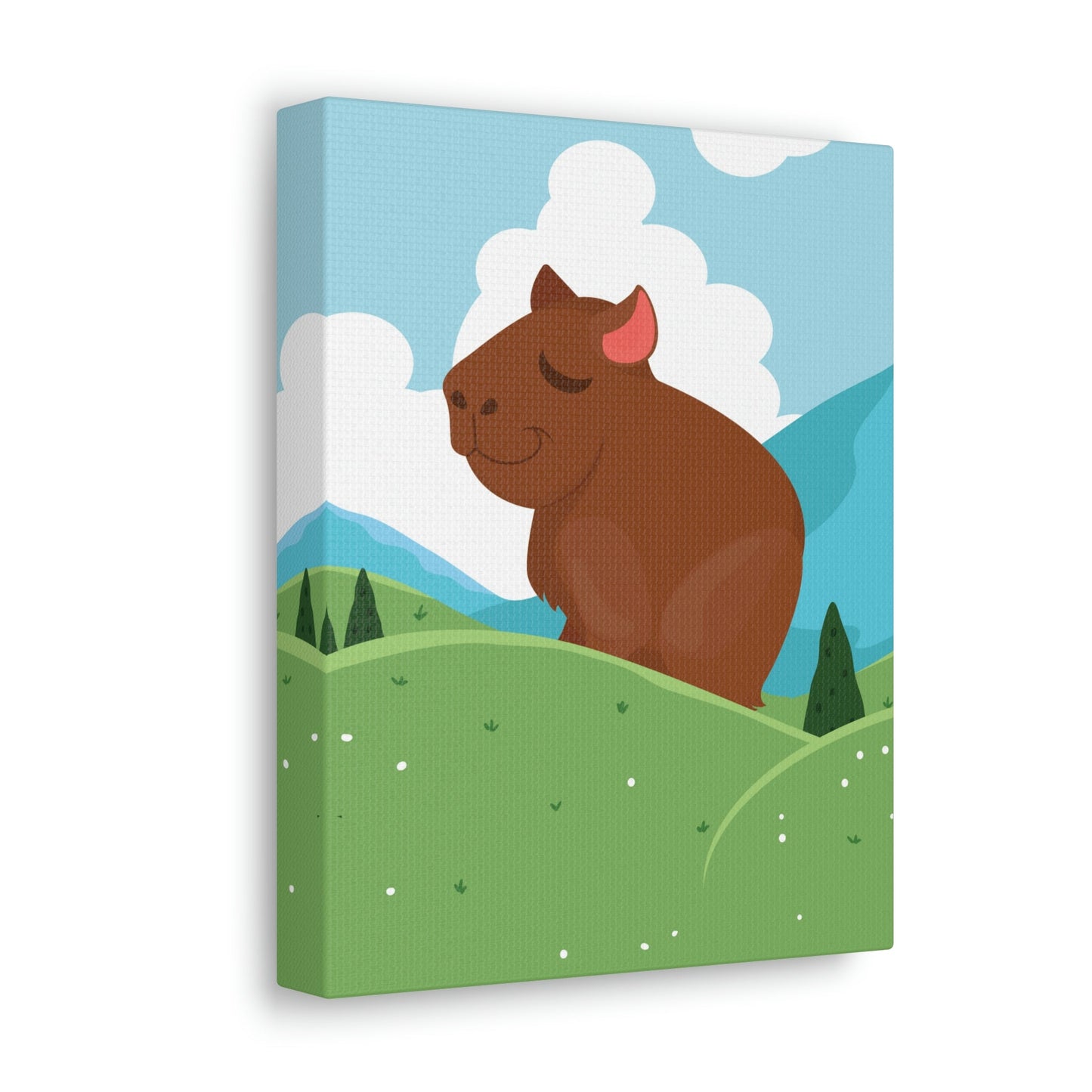 Mountain Wild Capybara Cute Funny Anime Aesthetic Classic Art Canvas Gallery Wraps Ichaku [Perfect Gifts Selection]