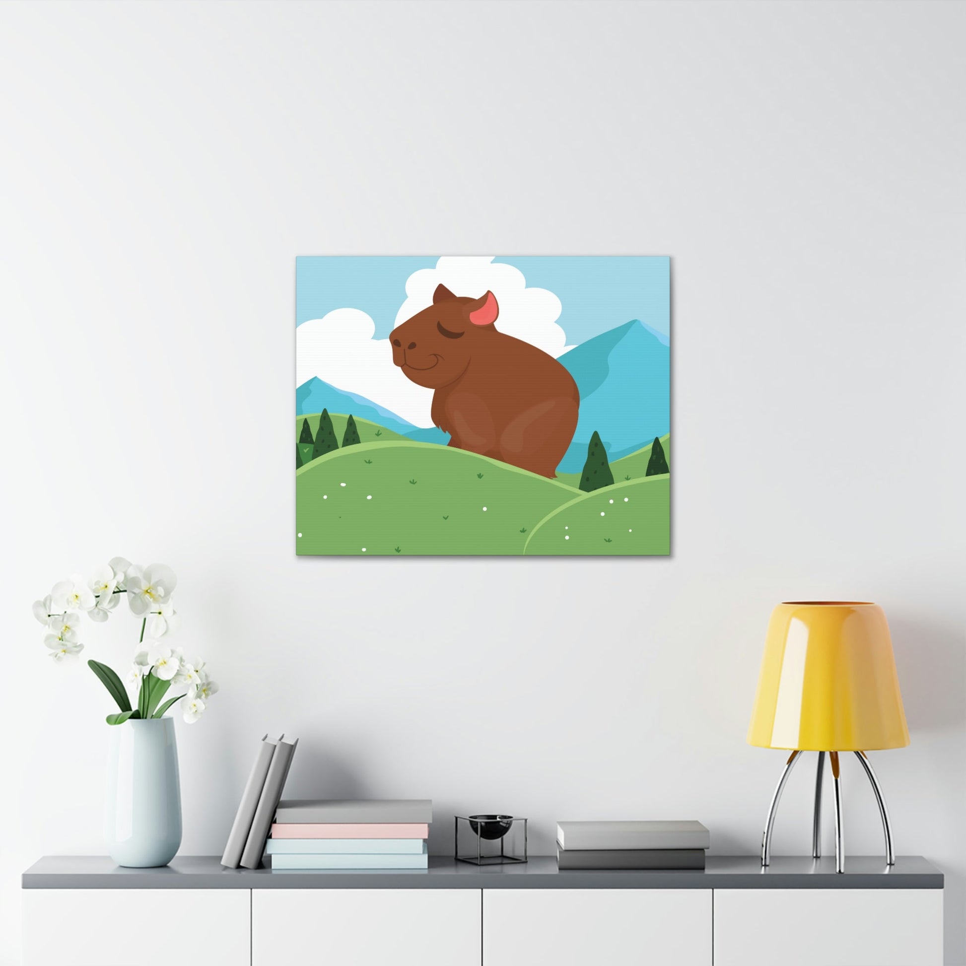 Mountain Wild Capybara Cute Funny Anime Aesthetic Classic Art Canvas Gallery Wraps Ichaku [Perfect Gifts Selection]