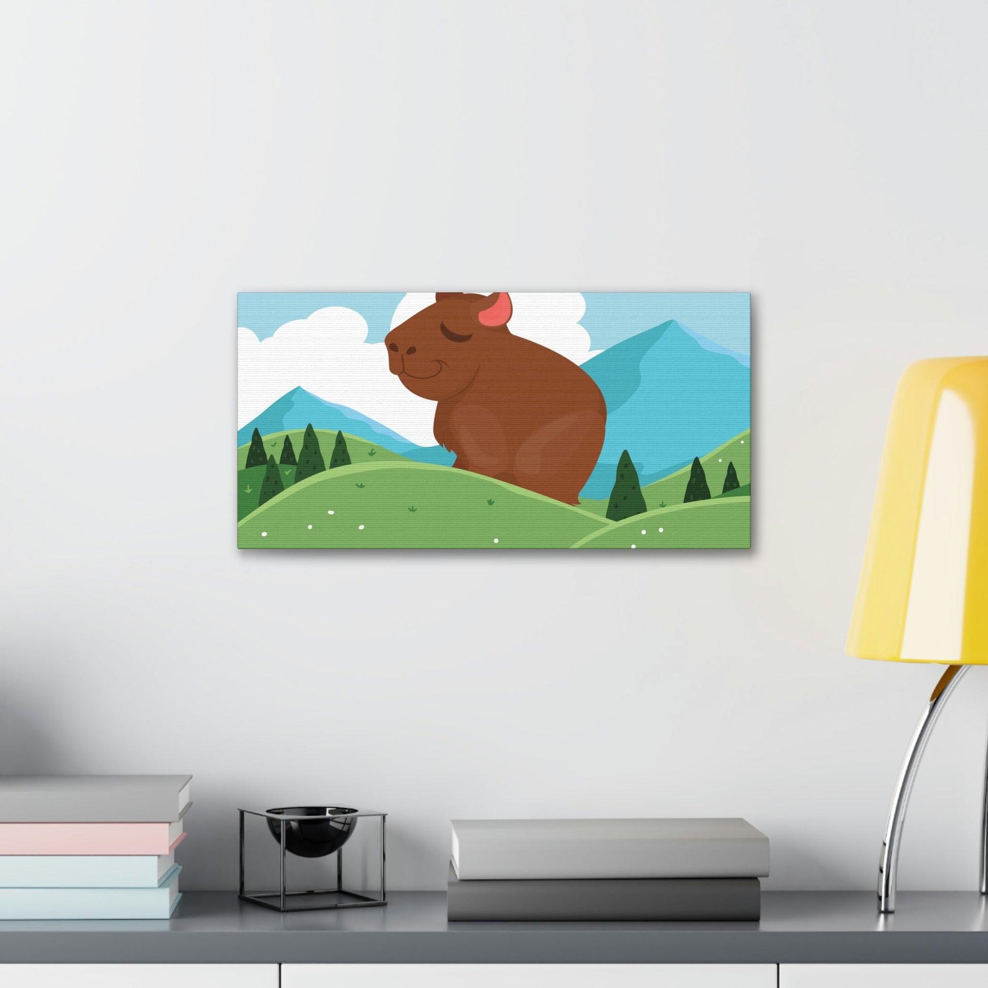 Mountain Wild Capybara Cute Funny Anime Aesthetic Classic Art Canvas Gallery Wraps Ichaku [Perfect Gifts Selection]