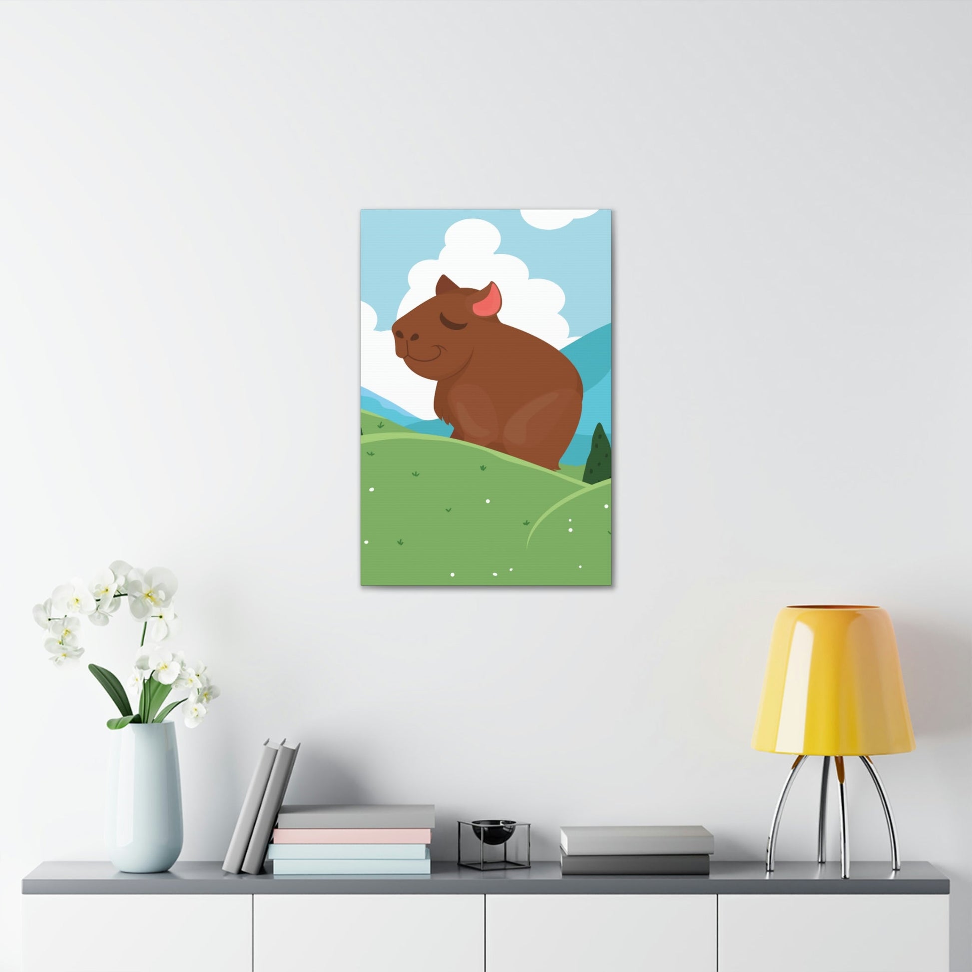 Mountain Wild Capybara Cute Funny Anime Aesthetic Classic Art Canvas Gallery Wraps Ichaku [Perfect Gifts Selection]