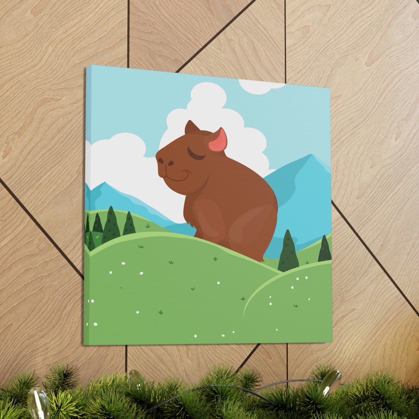 Mountain Wild Capybara Cute Funny Anime Aesthetic Classic Art Canvas Gallery Wraps Ichaku [Perfect Gifts Selection]