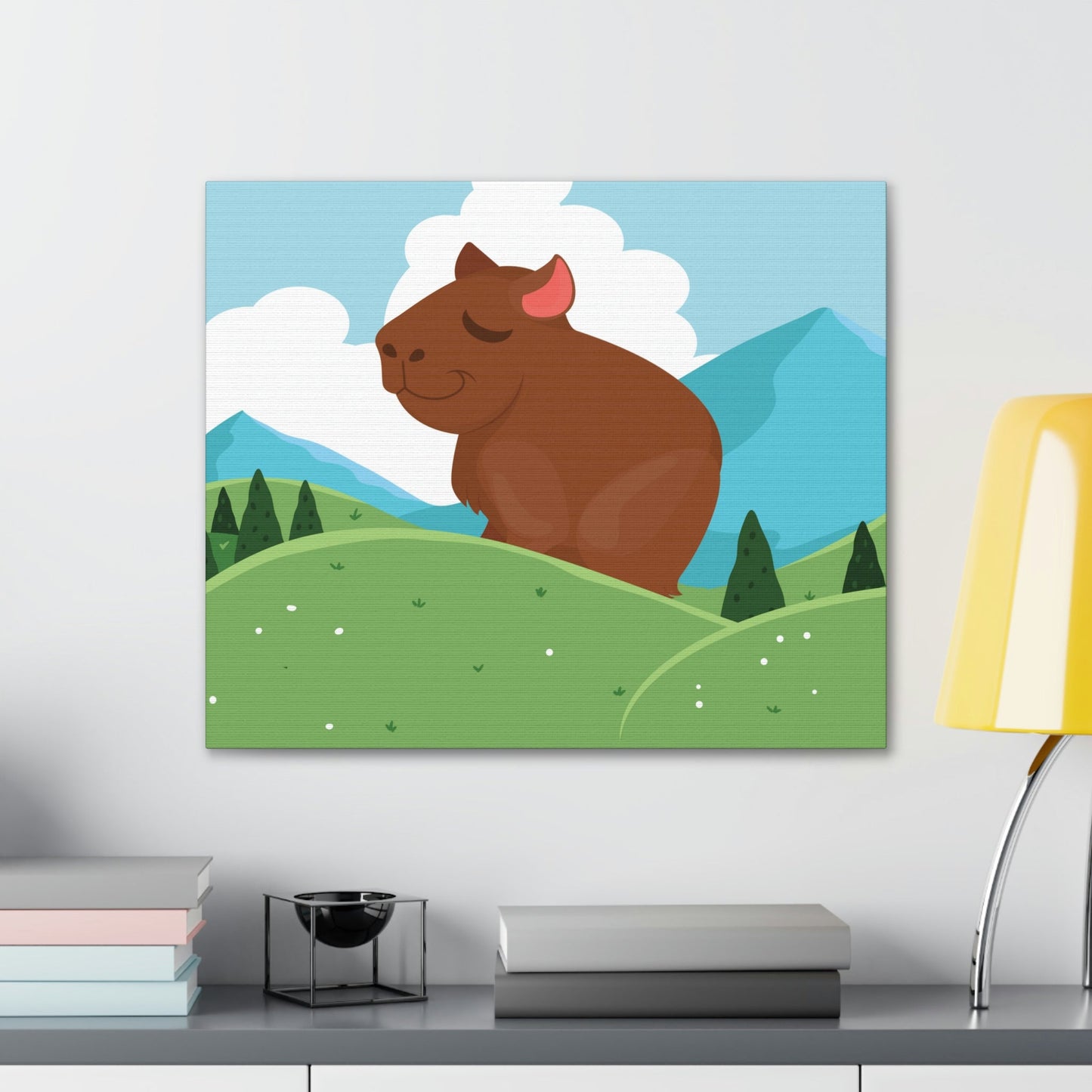 Mountain Wild Capybara Cute Funny Anime Aesthetic Classic Art Canvas Gallery Wraps Ichaku [Perfect Gifts Selection]