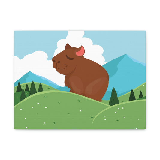 Mountain Wild Capybara Cute Funny Anime Aesthetic Classic Art Canvas Gallery Wraps Ichaku [Perfect Gifts Selection]