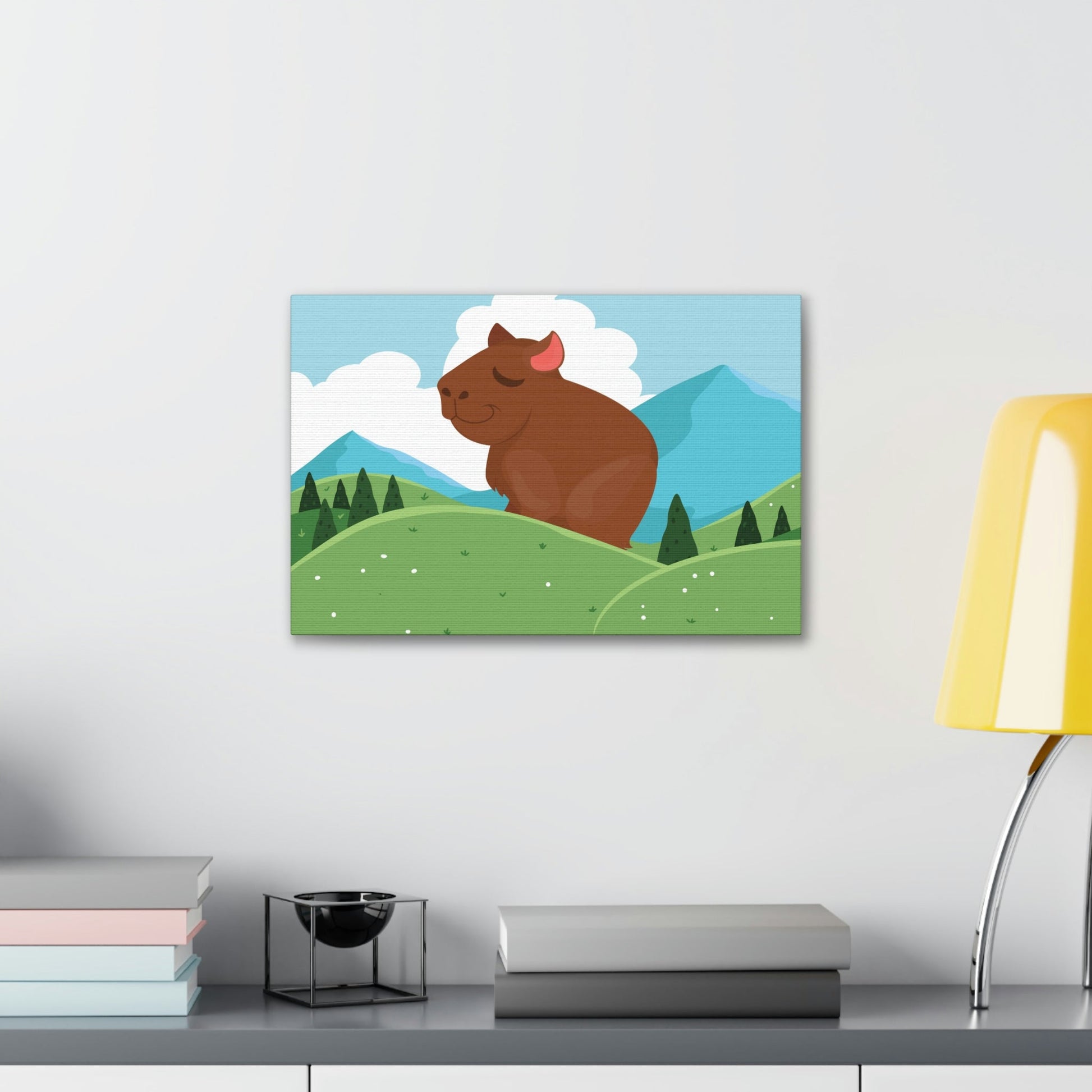 Mountain Wild Capybara Cute Funny Anime Aesthetic Classic Art Canvas Gallery Wraps Ichaku [Perfect Gifts Selection]