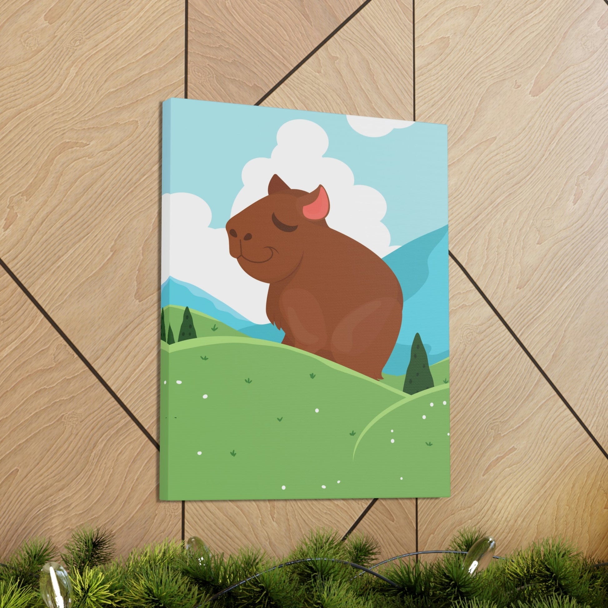 Mountain Wild Capybara Cute Funny Anime Aesthetic Classic Art Canvas Gallery Wraps Ichaku [Perfect Gifts Selection]