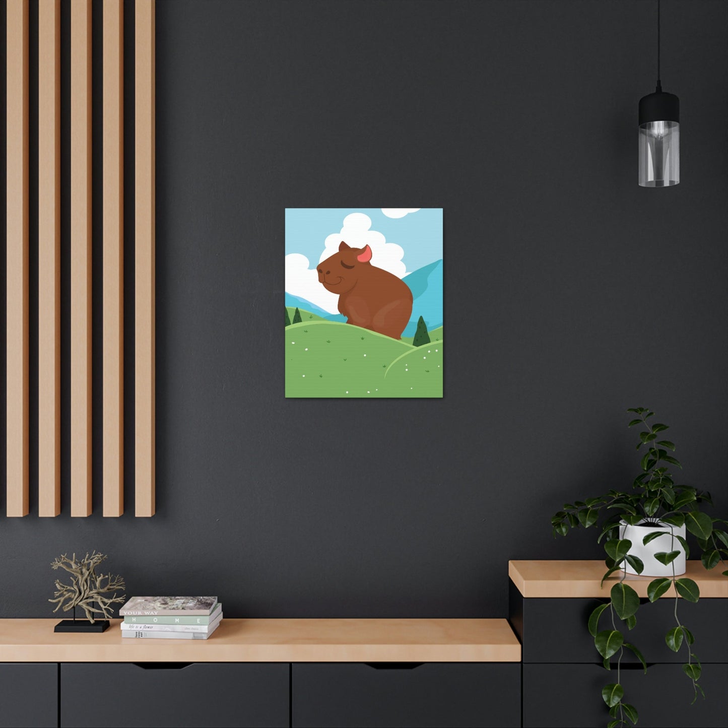 Mountain Wild Capybara Cute Funny Anime Aesthetic Classic Art Canvas Gallery Wraps Ichaku [Perfect Gifts Selection]