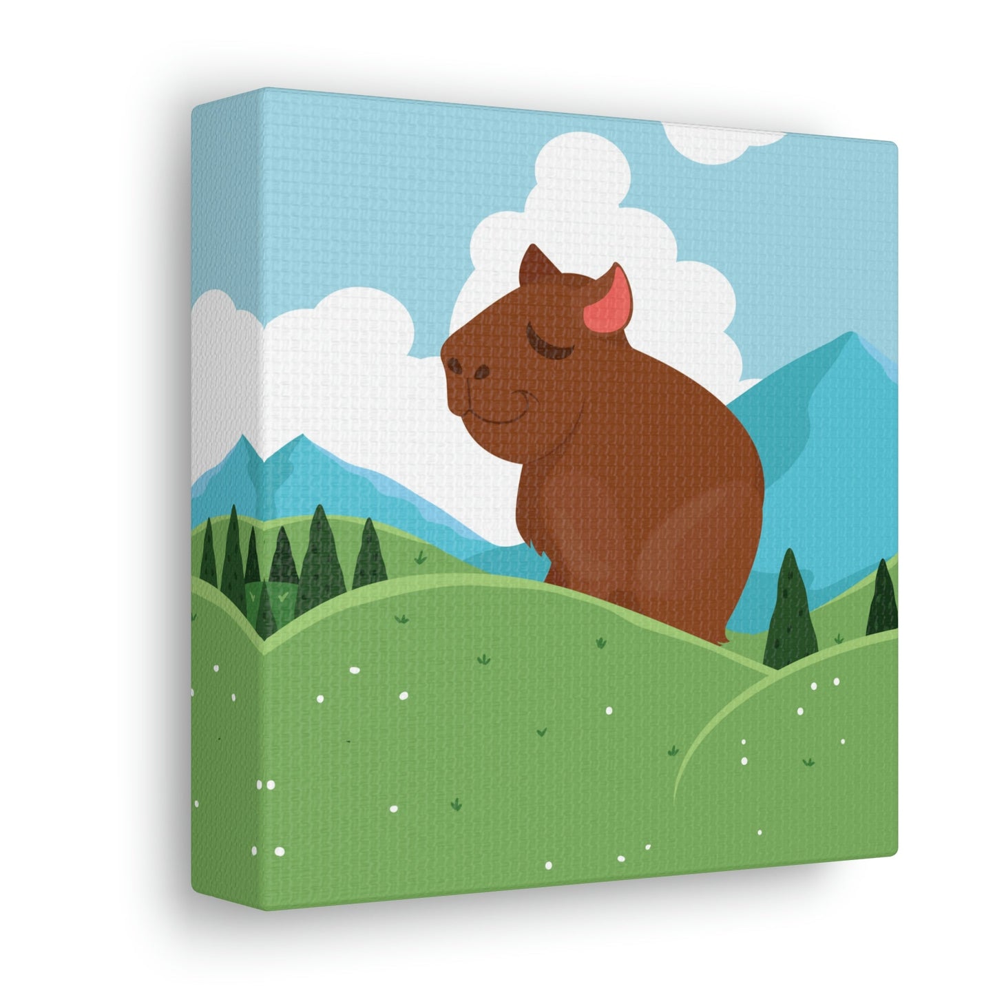 Mountain Wild Capybara Cute Funny Anime Aesthetic Classic Art Canvas Gallery Wraps Ichaku [Perfect Gifts Selection]