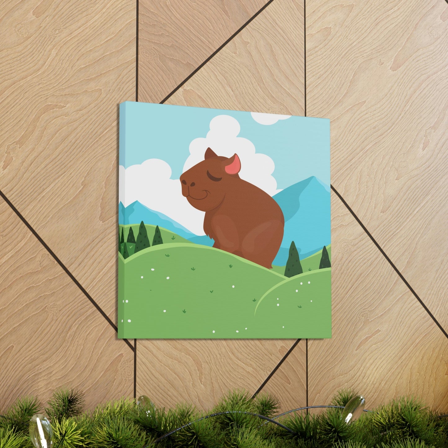 Mountain Wild Capybara Cute Funny Anime Aesthetic Classic Art Canvas Gallery Wraps Ichaku [Perfect Gifts Selection]