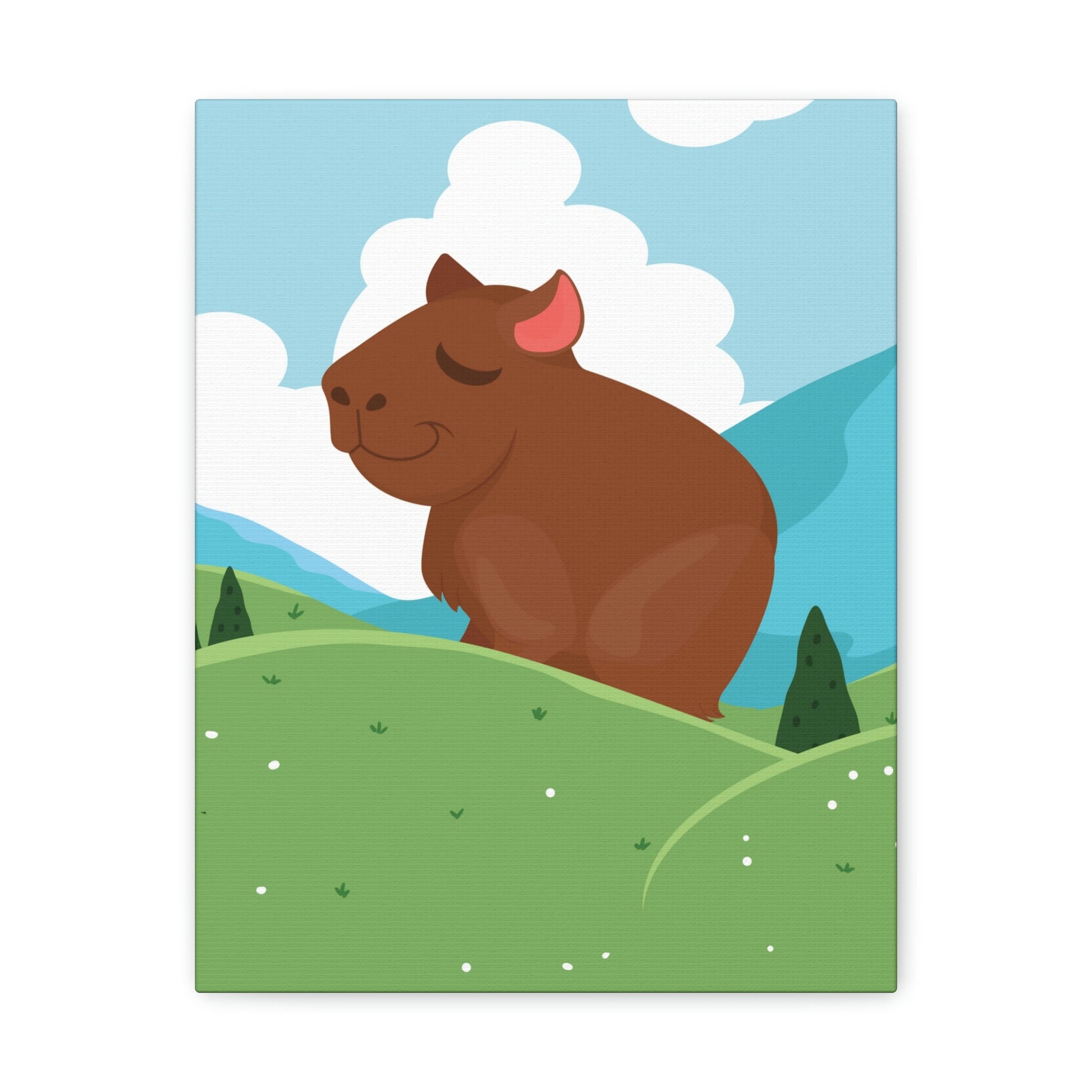 Mountain Wild Capybara Cute Funny Anime Aesthetic Classic Art Canvas Gallery Wraps Ichaku [Perfect Gifts Selection]