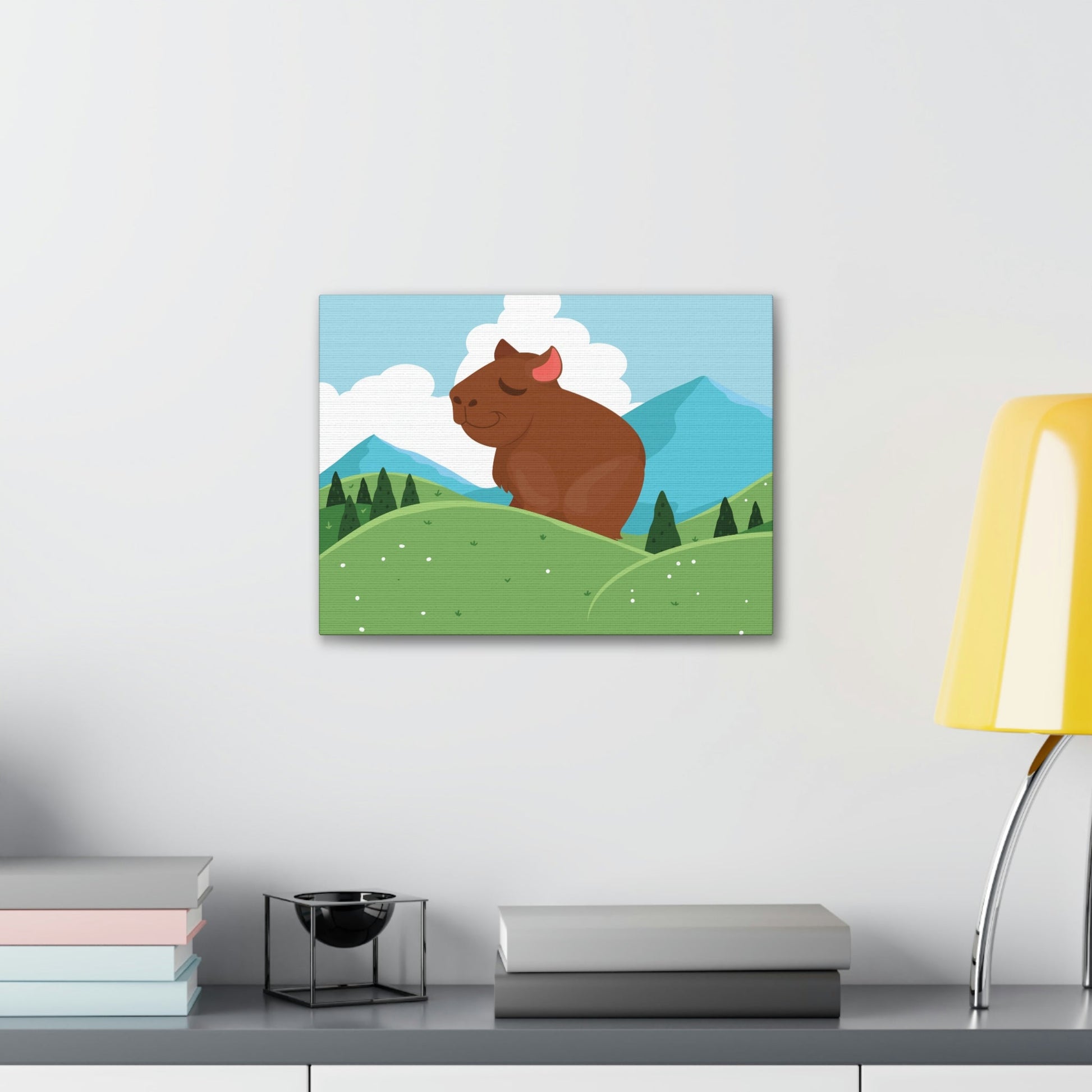 Mountain Wild Capybara Cute Funny Anime Aesthetic Classic Art Canvas Gallery Wraps Ichaku [Perfect Gifts Selection]