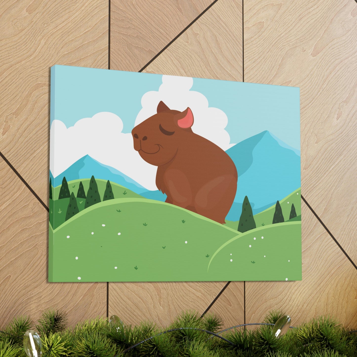 Mountain Wild Capybara Cute Funny Anime Aesthetic Classic Art Canvas Gallery Wraps Ichaku [Perfect Gifts Selection]