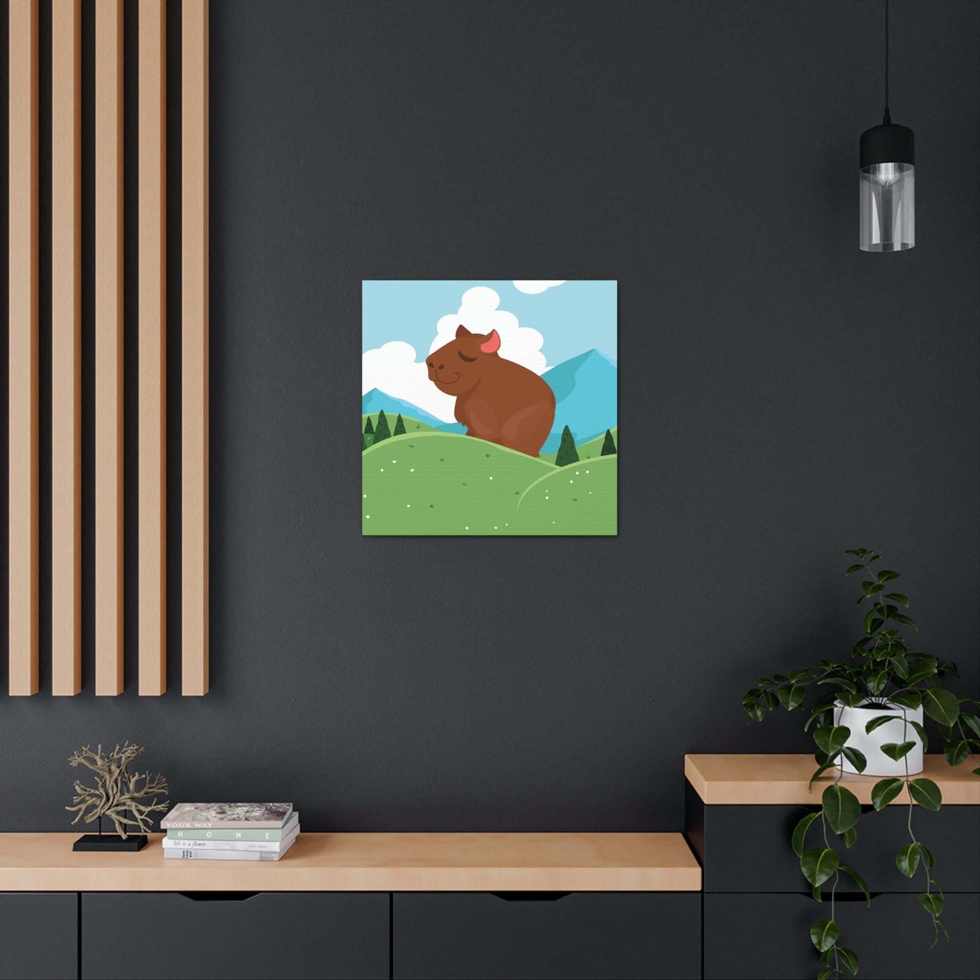 Mountain Wild Capybara Cute Funny Anime Aesthetic Classic Art Canvas Gallery Wraps Ichaku [Perfect Gifts Selection]