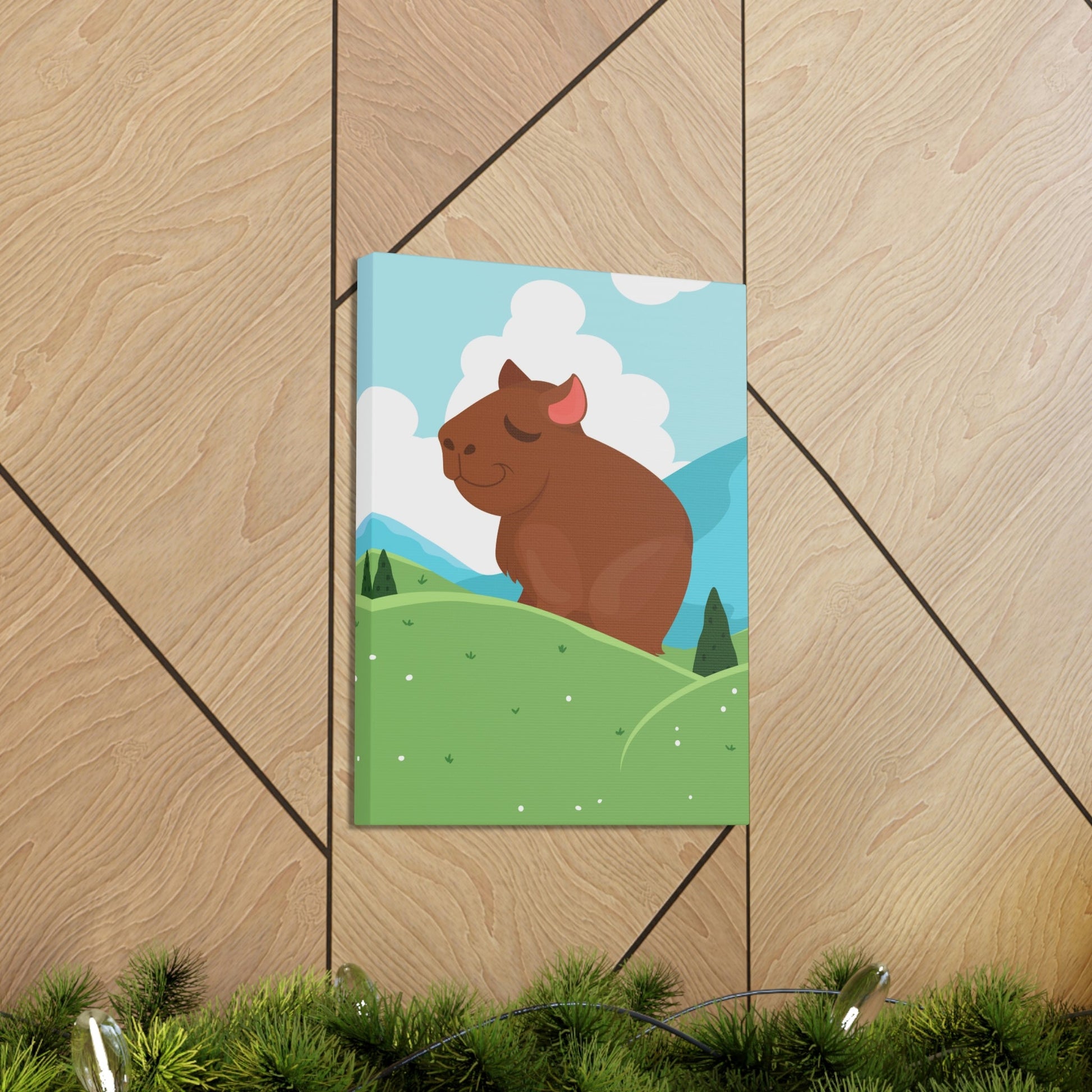 Mountain Wild Capybara Cute Funny Anime Aesthetic Classic Art Canvas Gallery Wraps Ichaku [Perfect Gifts Selection]