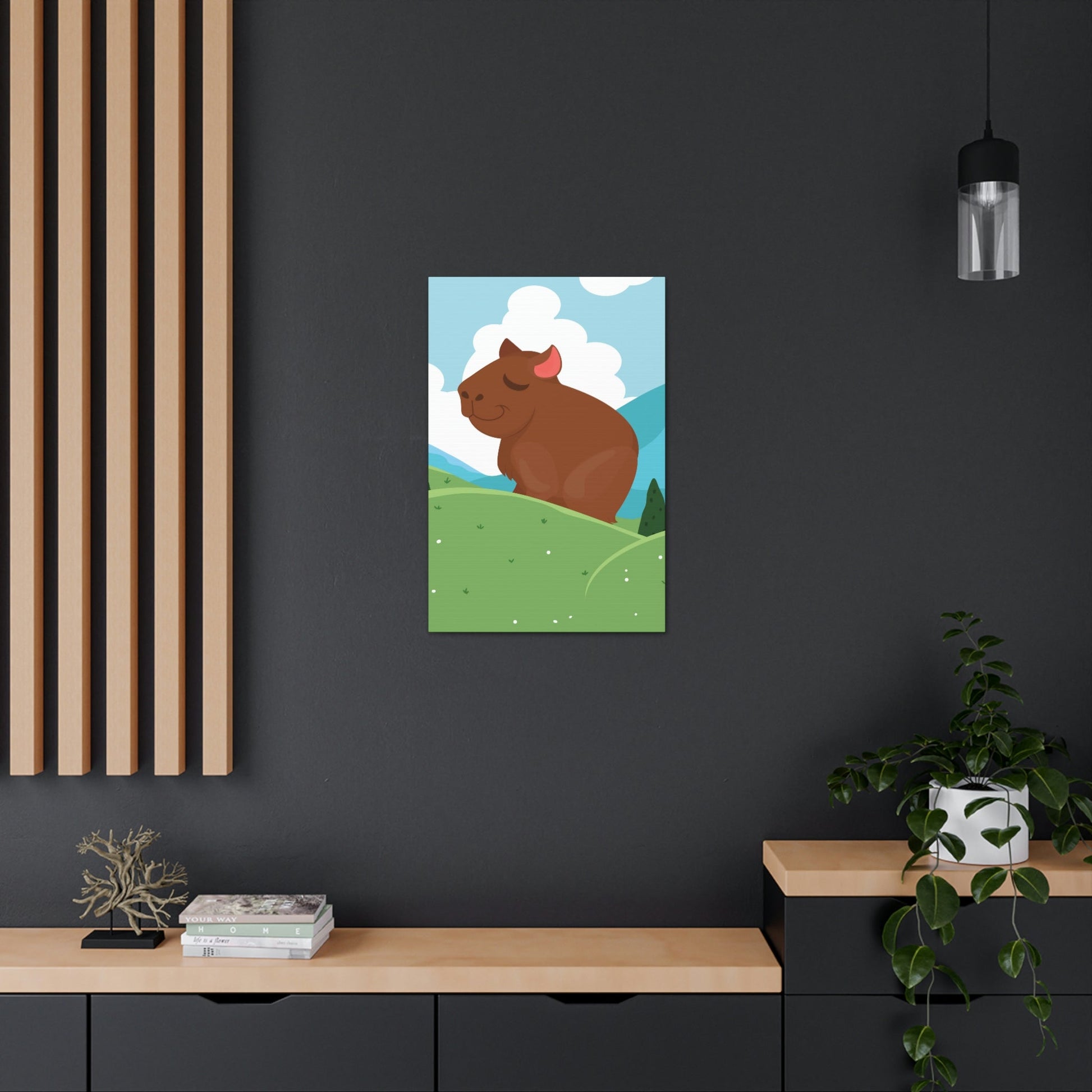 Mountain Wild Capybara Cute Funny Anime Aesthetic Classic Art Canvas Gallery Wraps Ichaku [Perfect Gifts Selection]