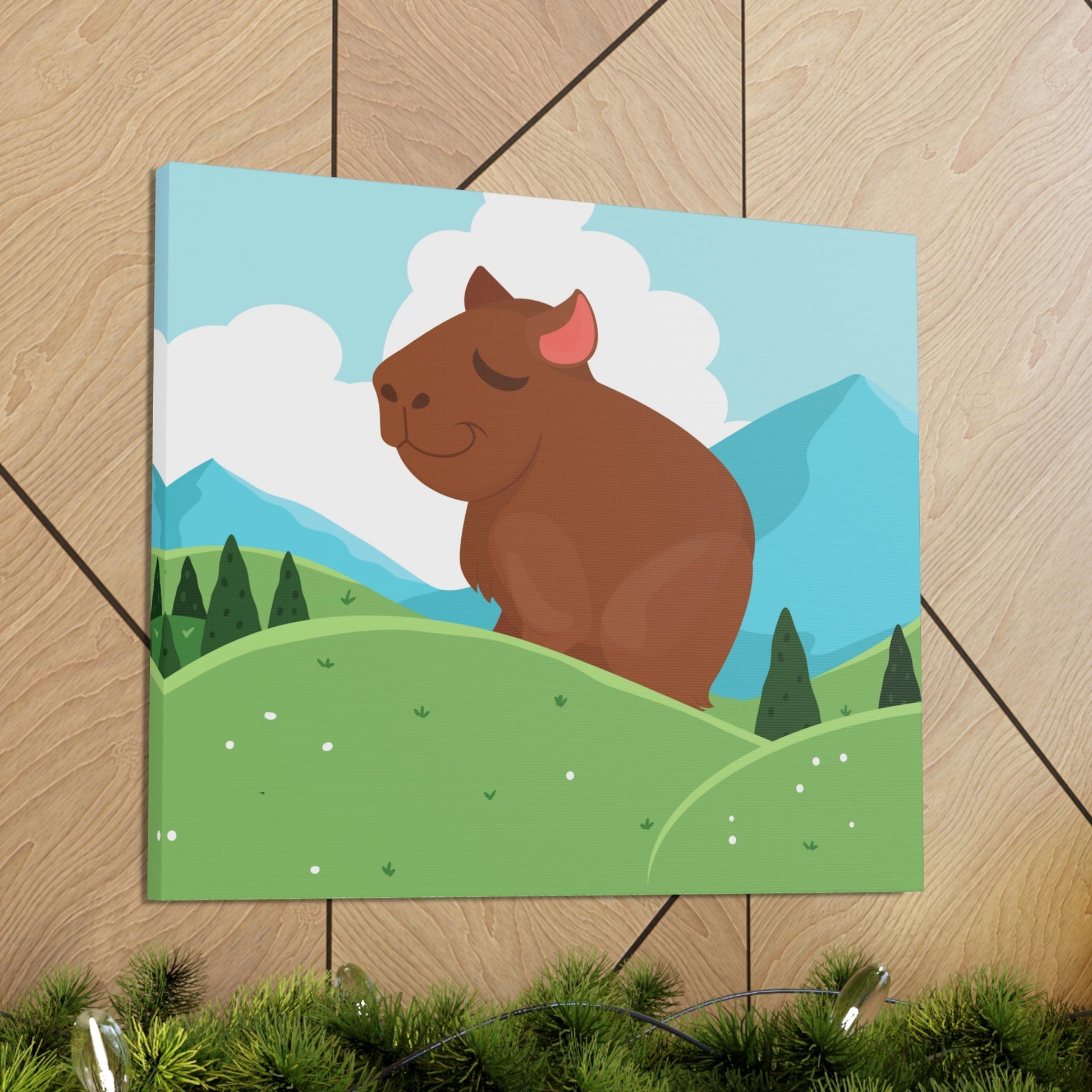 Mountain Wild Capybara Cute Funny Anime Aesthetic Classic Art Canvas Gallery Wraps Ichaku [Perfect Gifts Selection]