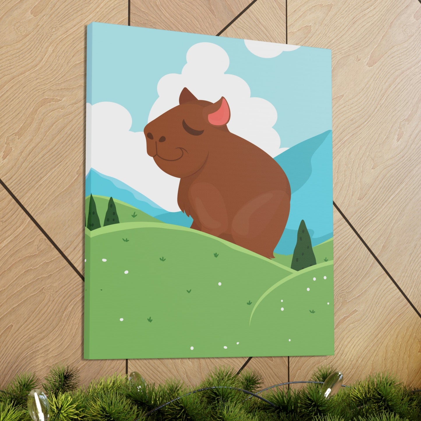 Mountain Wild Capybara Cute Funny Anime Aesthetic Classic Art Canvas Gallery Wraps Ichaku [Perfect Gifts Selection]