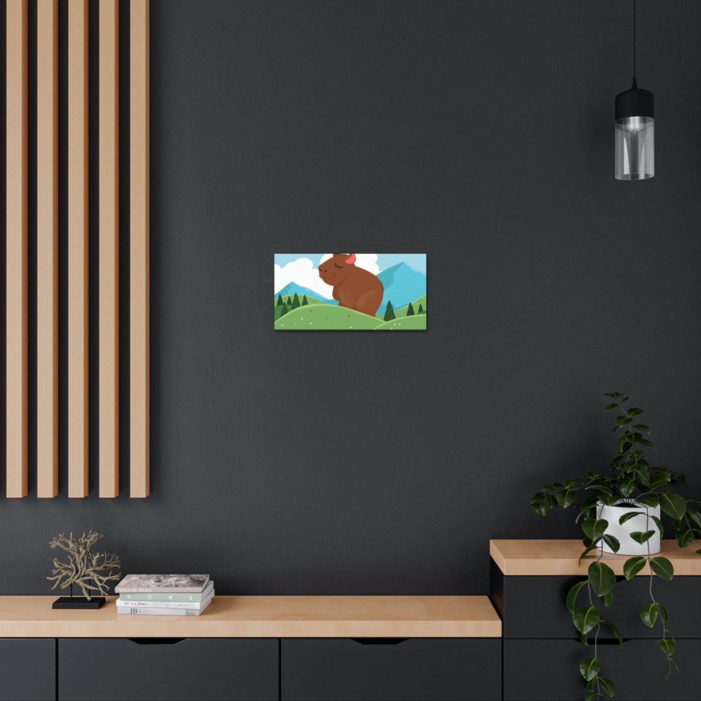 Mountain Wild Capybara Cute Funny Anime Aesthetic Classic Art Canvas Gallery Wraps Ichaku [Perfect Gifts Selection]