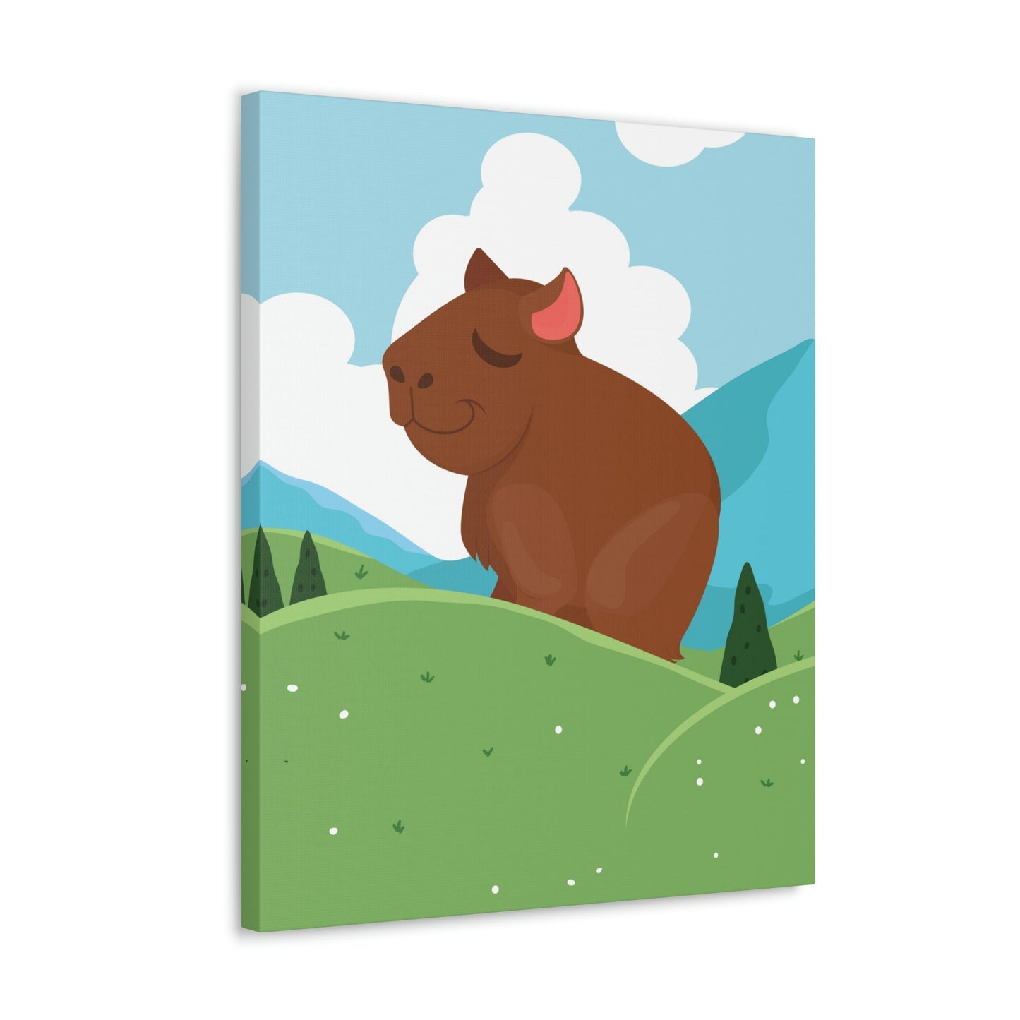 Mountain Wild Capybara Cute Funny Anime Aesthetic Classic Art Canvas Gallery Wraps Ichaku [Perfect Gifts Selection]