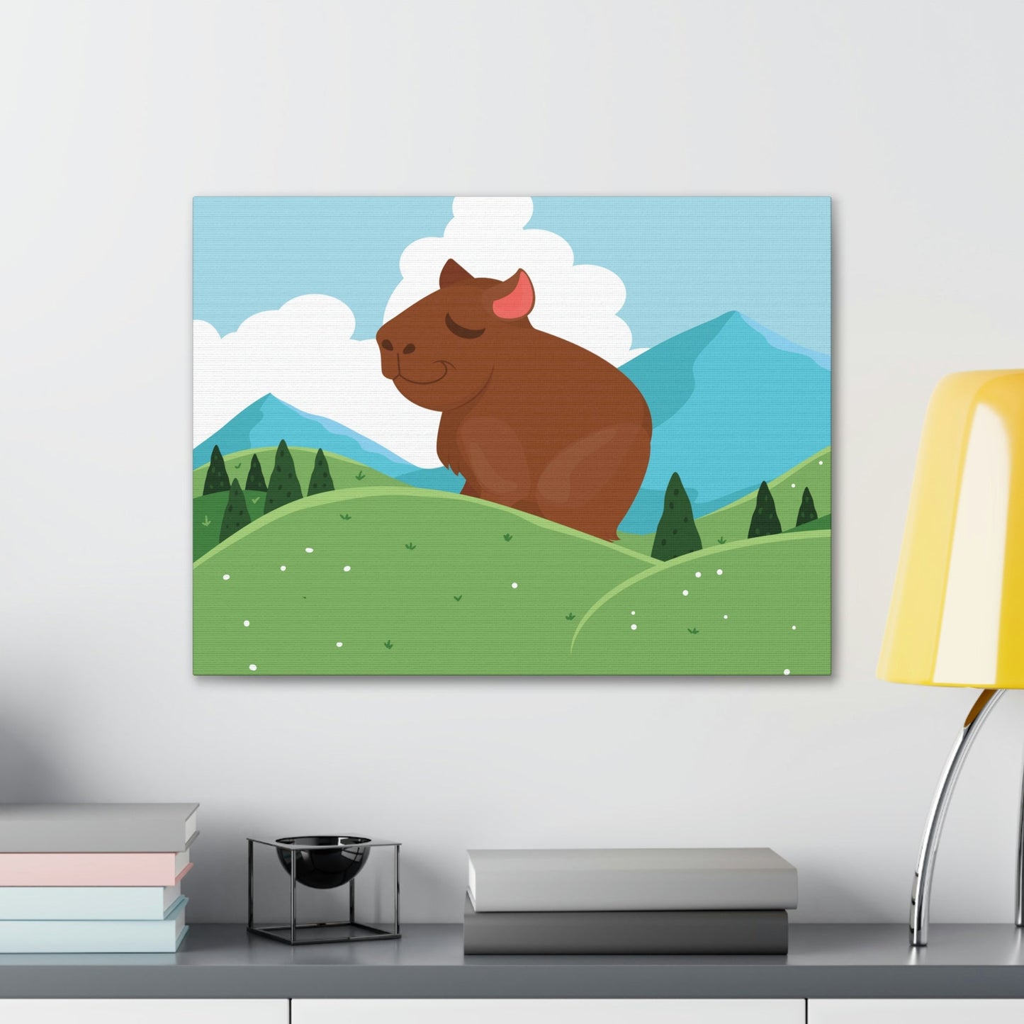 Mountain Wild Capybara Cute Funny Anime Aesthetic Classic Art Canvas Gallery Wraps Ichaku [Perfect Gifts Selection]