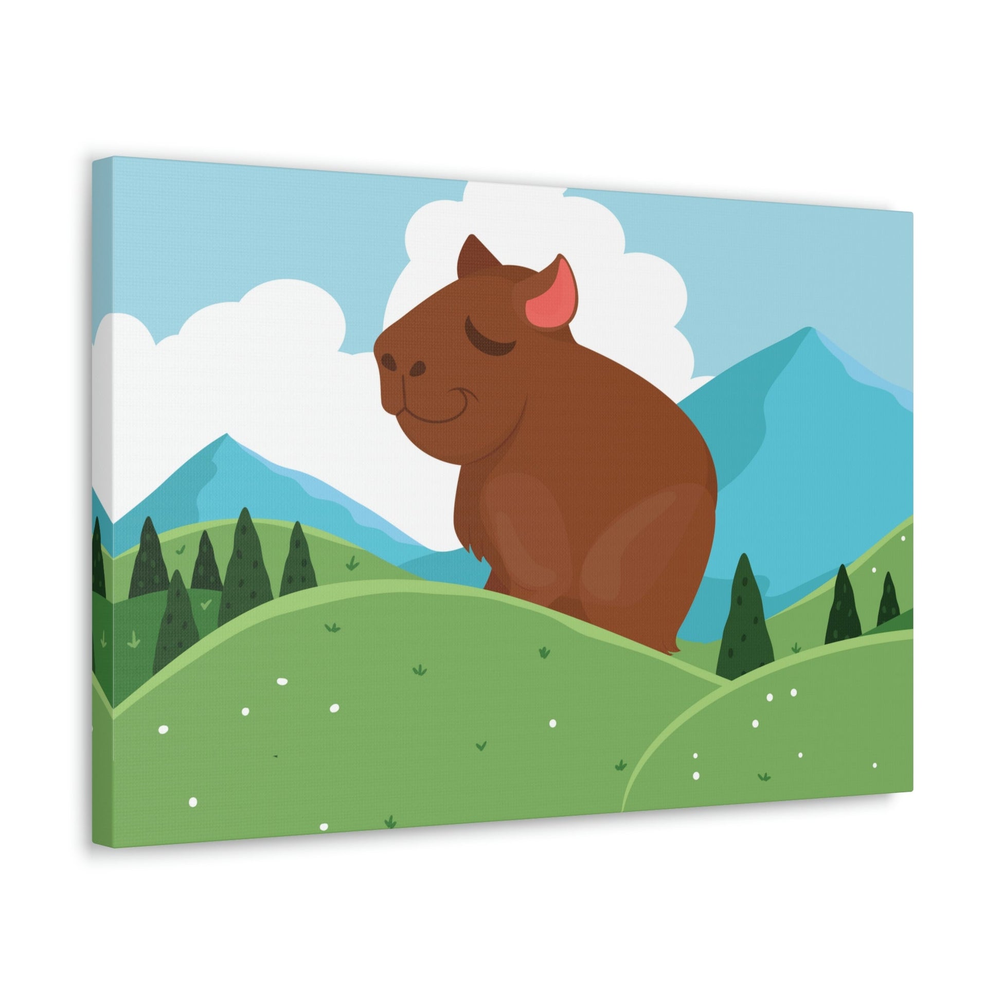 Mountain Wild Capybara Cute Funny Anime Aesthetic Classic Art Canvas Gallery Wraps Ichaku [Perfect Gifts Selection]