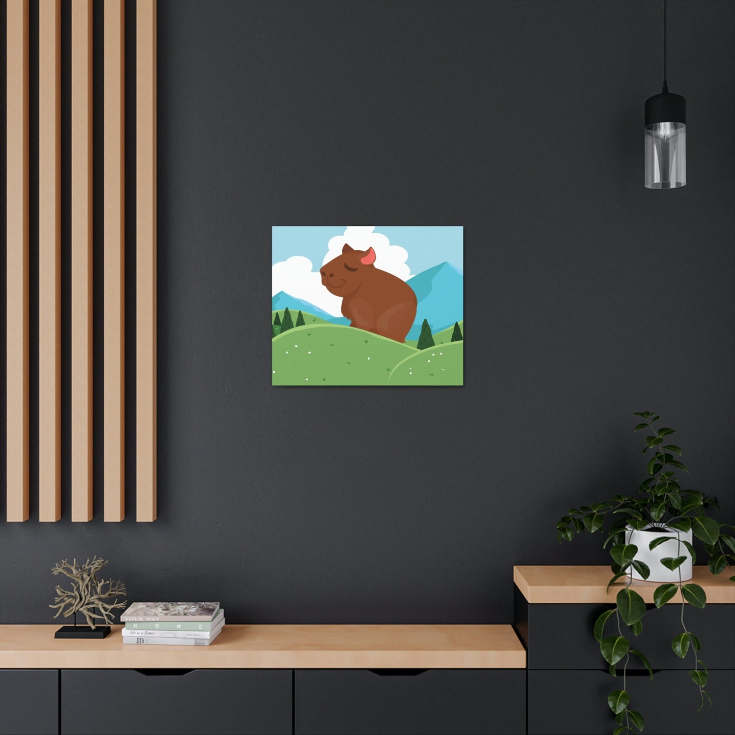 Mountain Wild Capybara Cute Funny Anime Aesthetic Classic Art Canvas Gallery Wraps Ichaku [Perfect Gifts Selection]