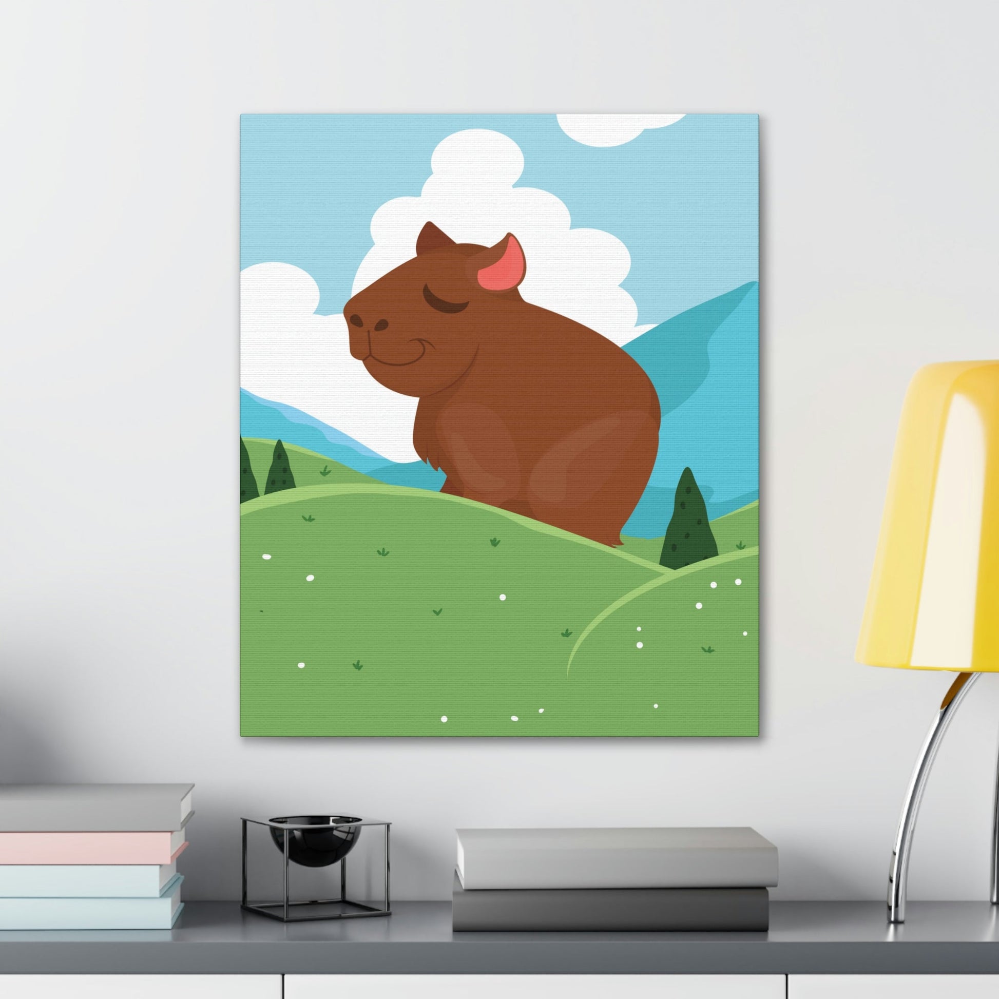 Mountain Wild Capybara Cute Funny Anime Aesthetic Classic Art Canvas Gallery Wraps Ichaku [Perfect Gifts Selection]