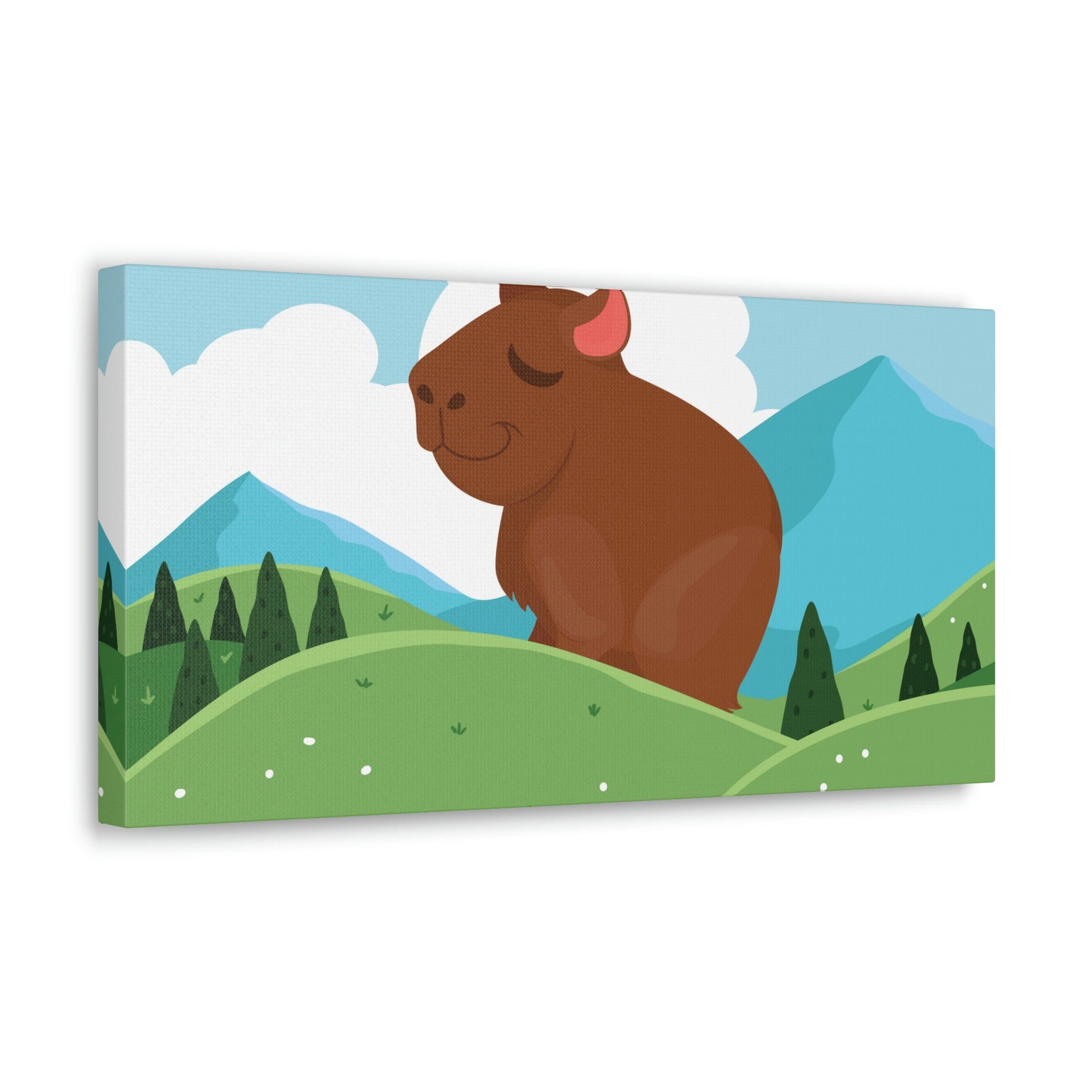 Mountain Wild Capybara Cute Funny Anime Aesthetic Classic Art Canvas Gallery Wraps Ichaku [Perfect Gifts Selection]