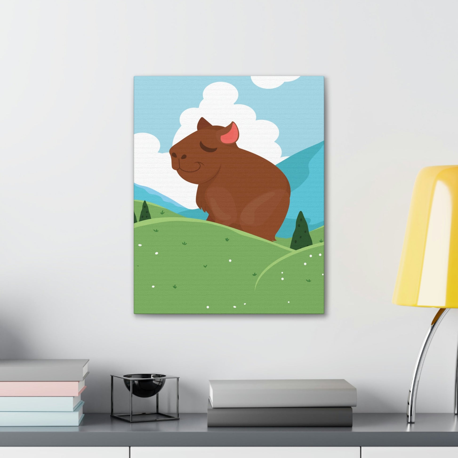 Mountain Wild Capybara Cute Funny Anime Aesthetic Classic Art Canvas Gallery Wraps Ichaku [Perfect Gifts Selection]