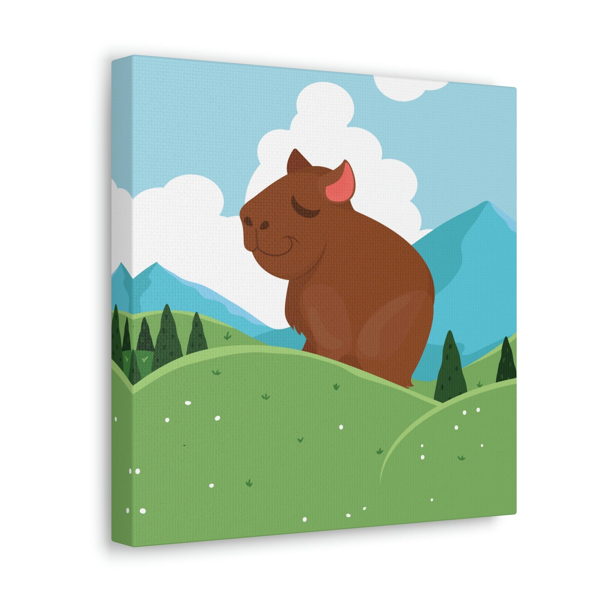 Mountain Wild Capybara Cute Funny Anime Aesthetic Classic Art Canvas Gallery Wraps Ichaku [Perfect Gifts Selection]