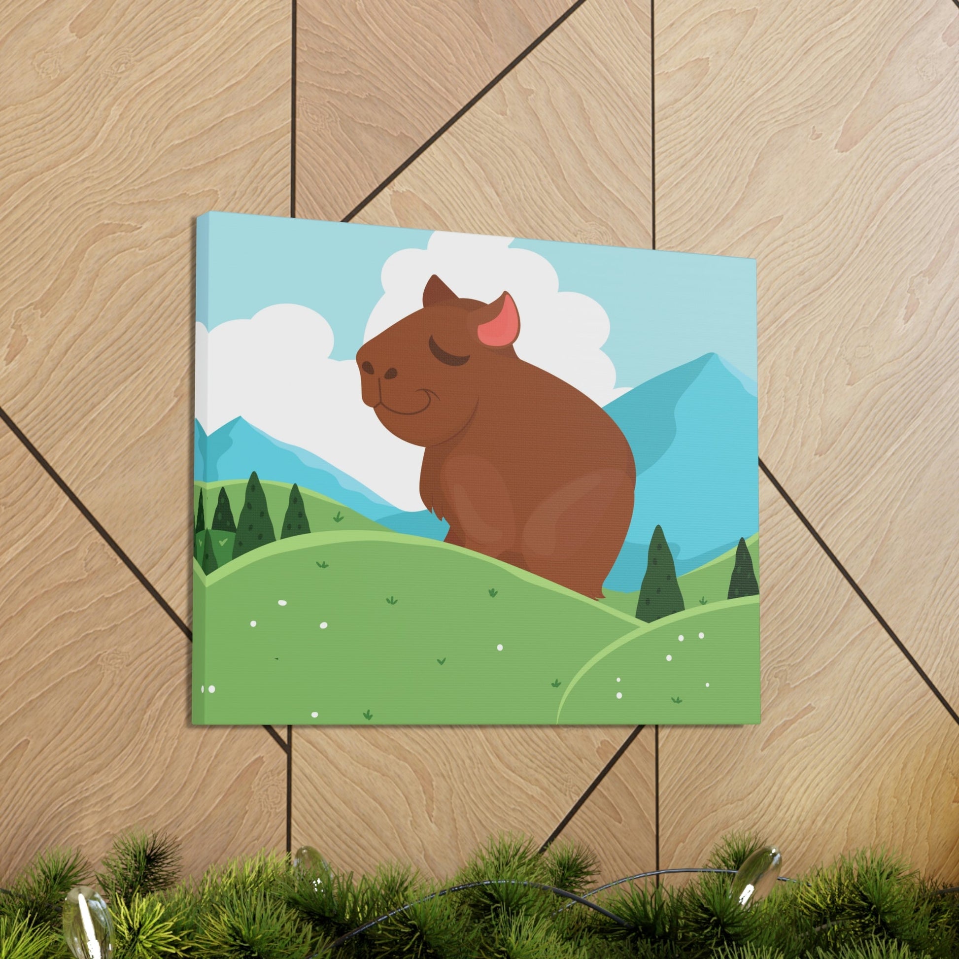 Mountain Wild Capybara Cute Funny Anime Aesthetic Classic Art Canvas Gallery Wraps Ichaku [Perfect Gifts Selection]